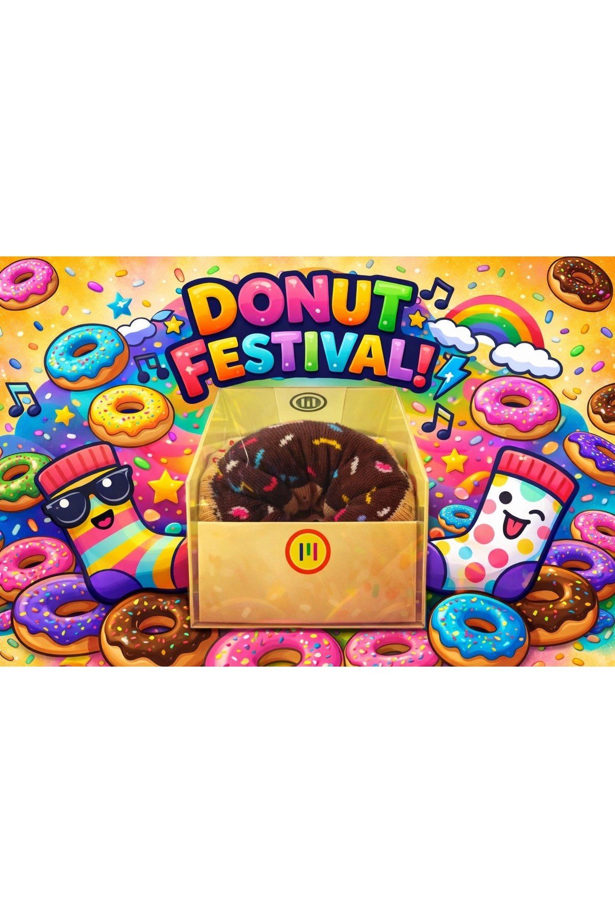 Donut Şenliği Özel Tasarım Çorap 🍩🎉