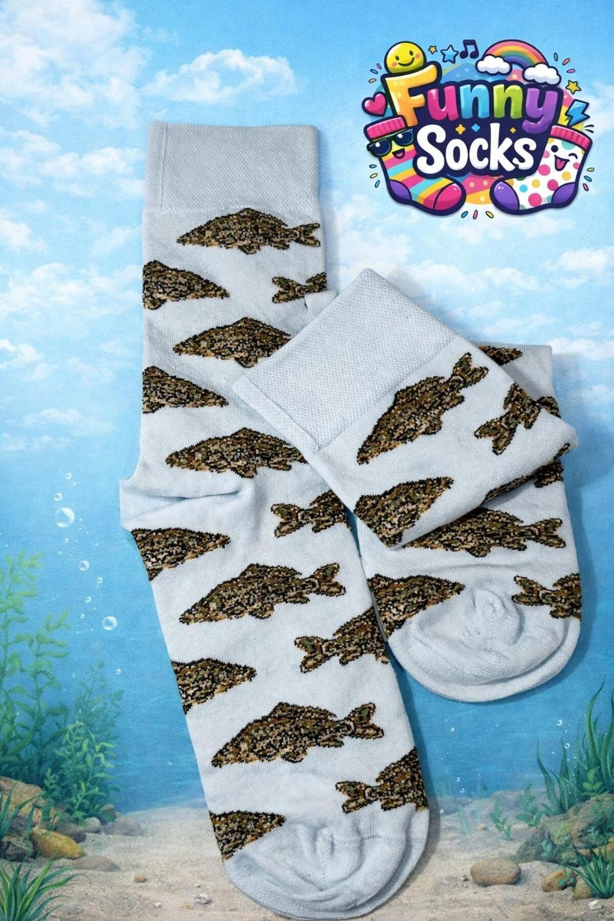 Funny Socks Desenli Kadın Çorap – Yumuşak Dokulu & Günlük Kullanım