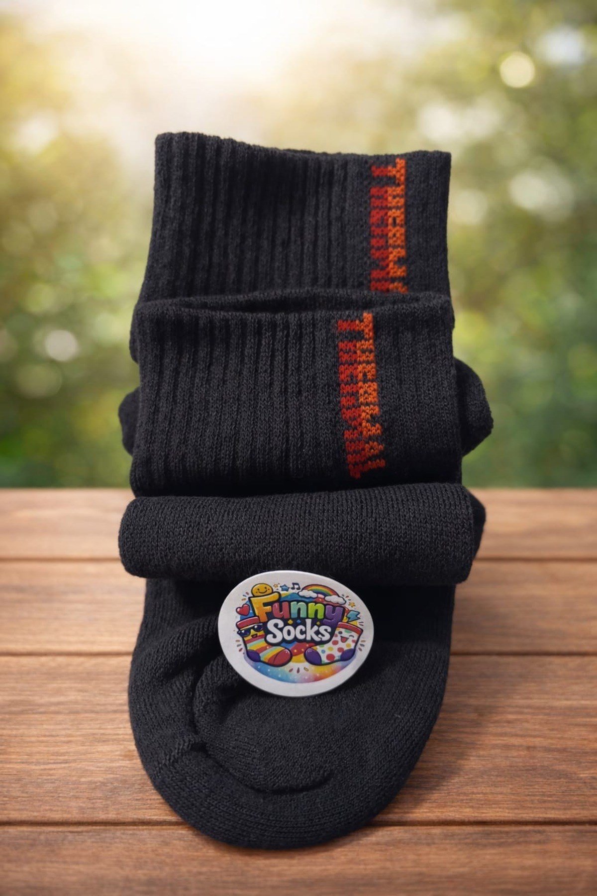 Funny Socks Termal Siyah Çorap – Sıcak Tutan & Konforlu