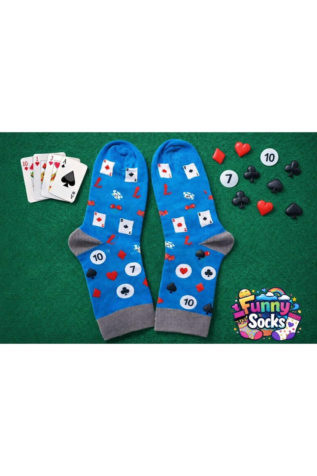 Gambler Temalı Renkli Çorap | Funny Socks Koleksiyonu