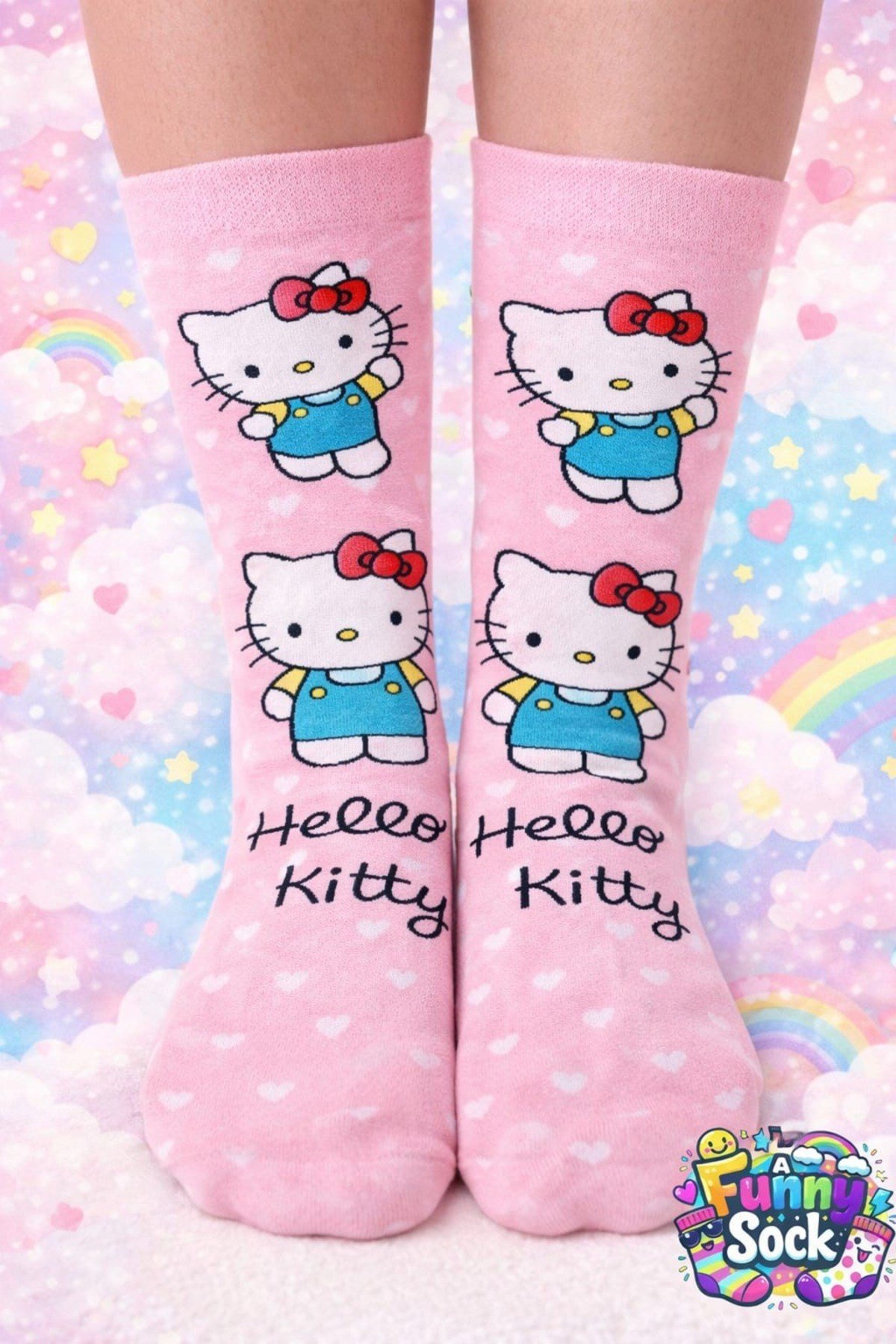 Hello Kitty Lisanslı Pembe Soket Çorap – Sevimli ve Renkli Tasarım