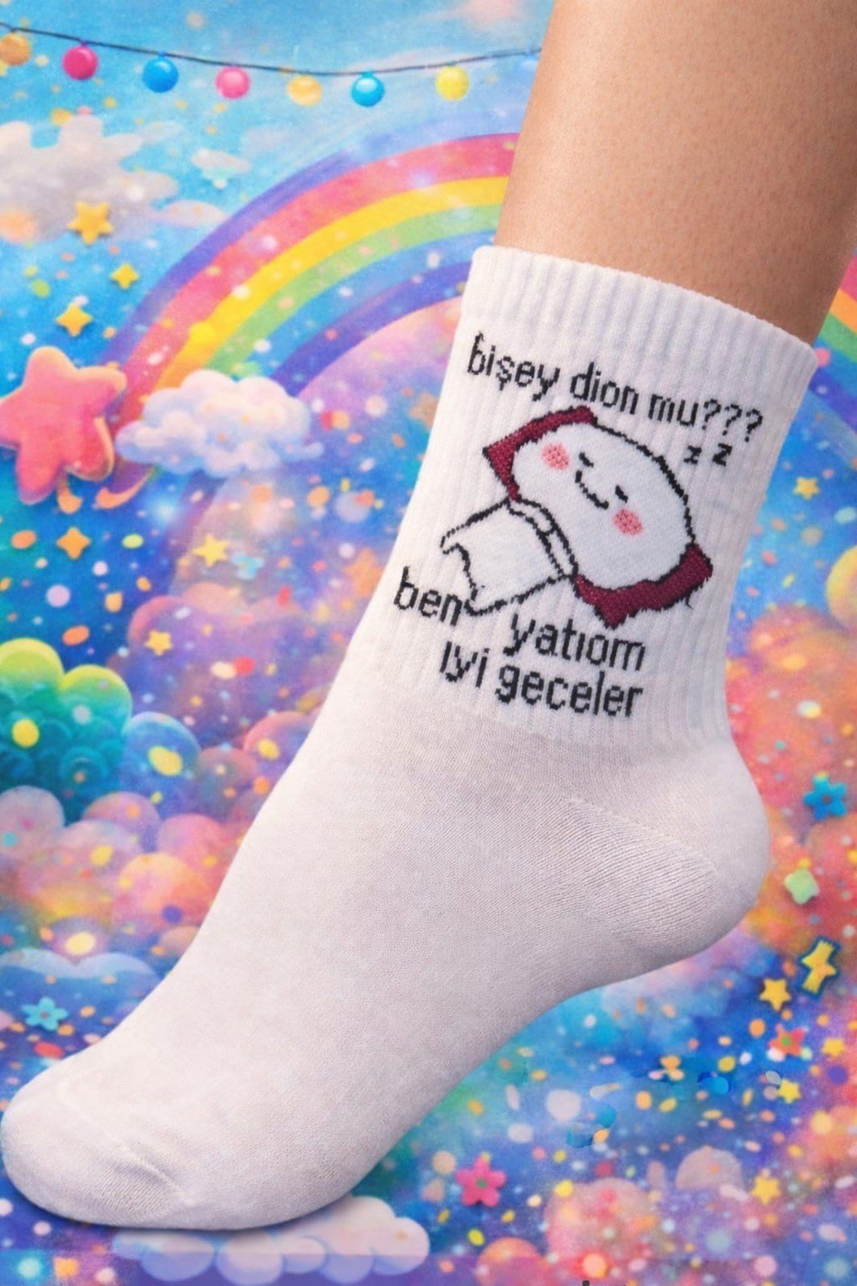 Komik & Eğlenceli Desenli Çorap Seti – 3’lü Paket