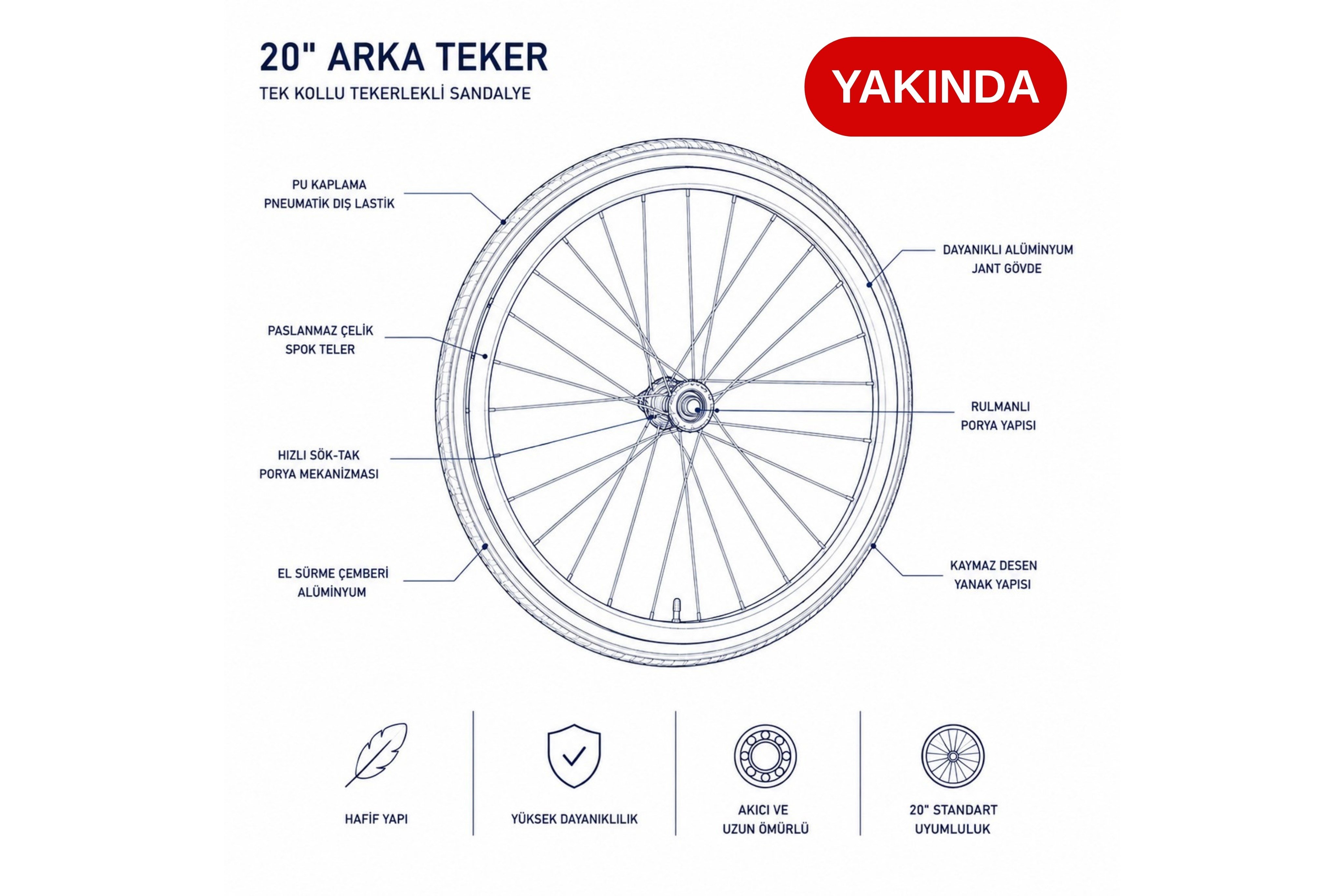 Golz 20inç Arka Teker