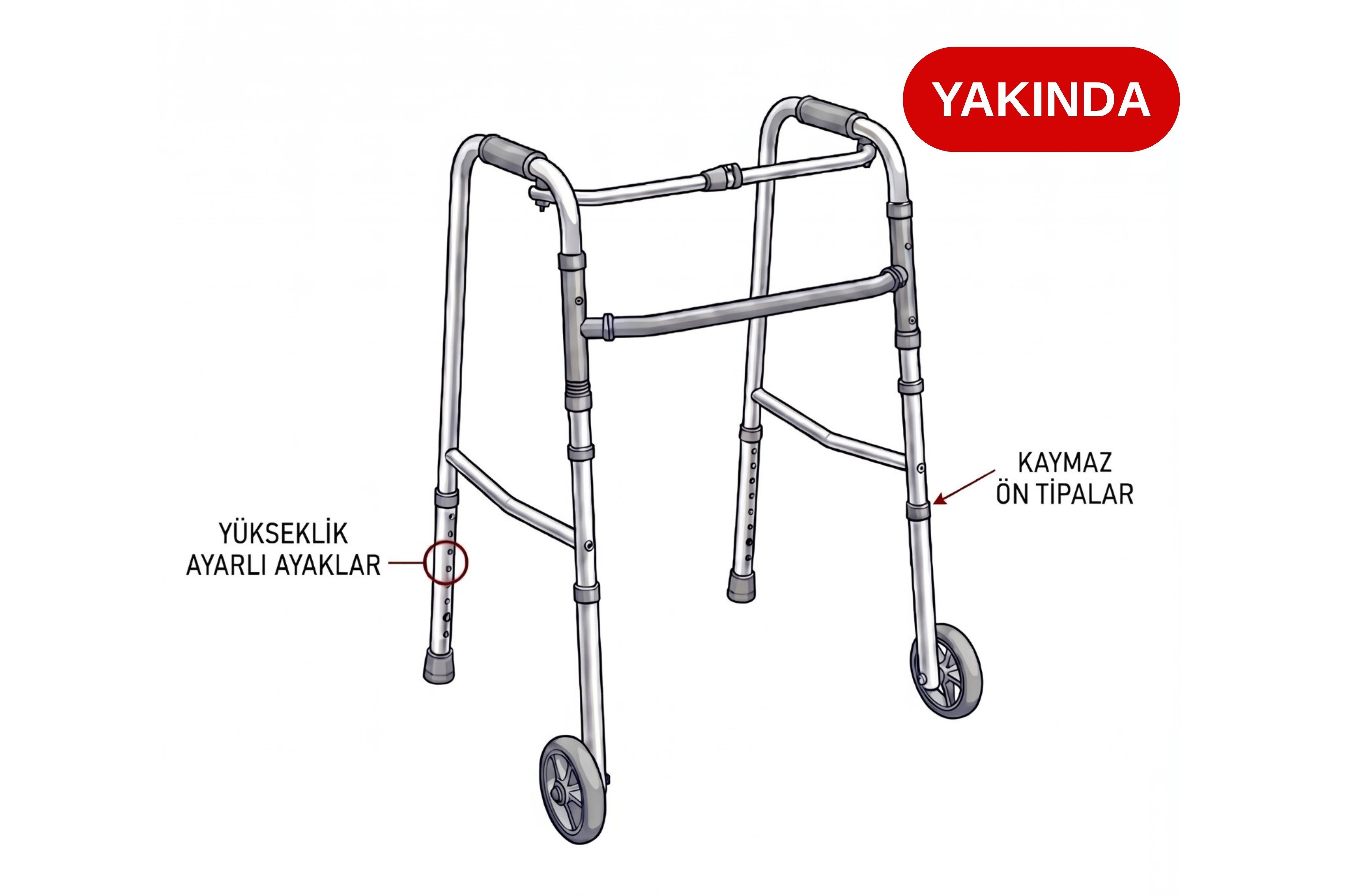 yürüteç 2 tekerlekli
