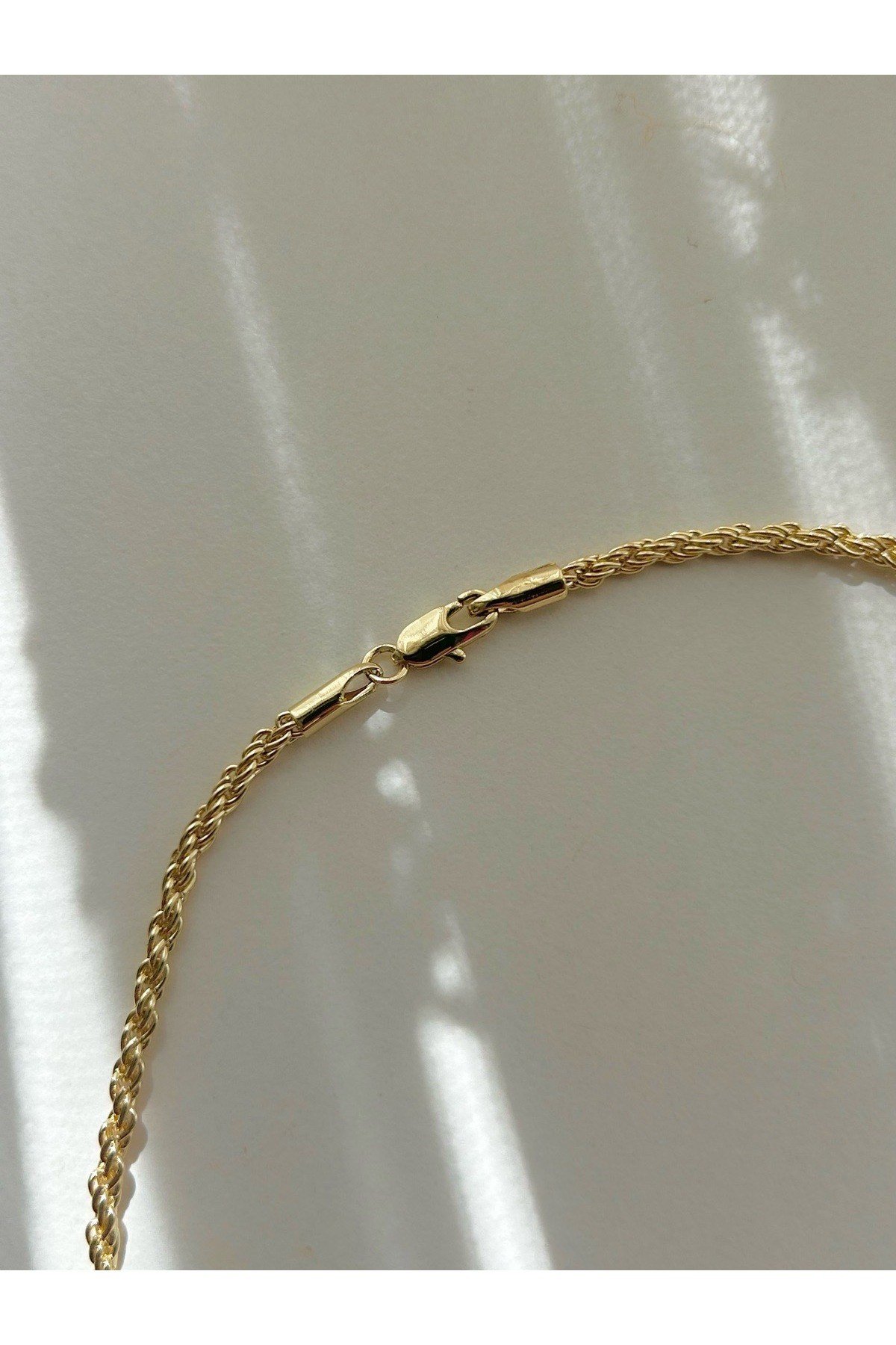 14K Altın Kaplama Burgu Model Zincir Kolye