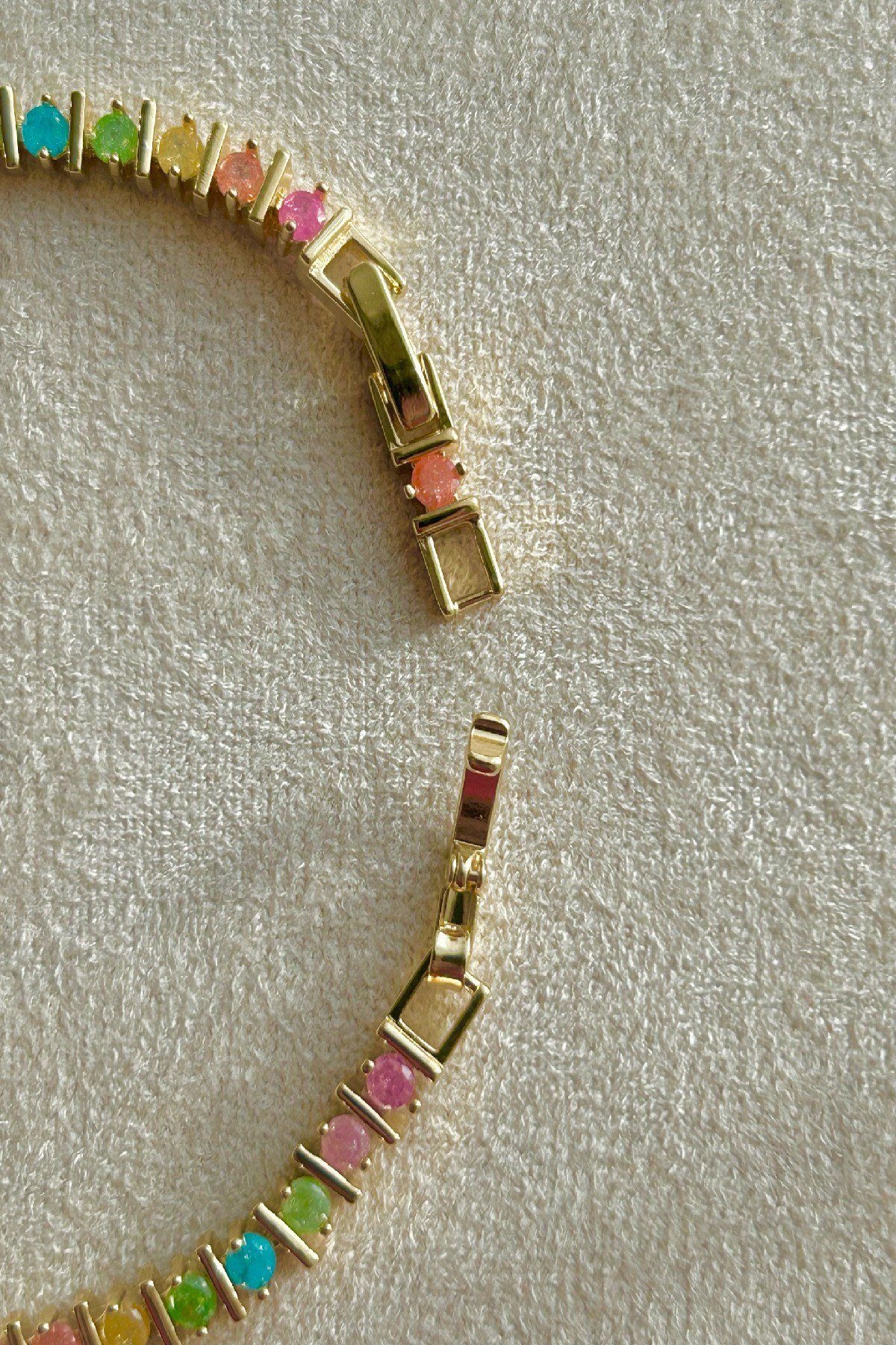 14K Altın Kaplama Renkli Su Yolu - Ayarlanabilir (17 cm+2 cm)