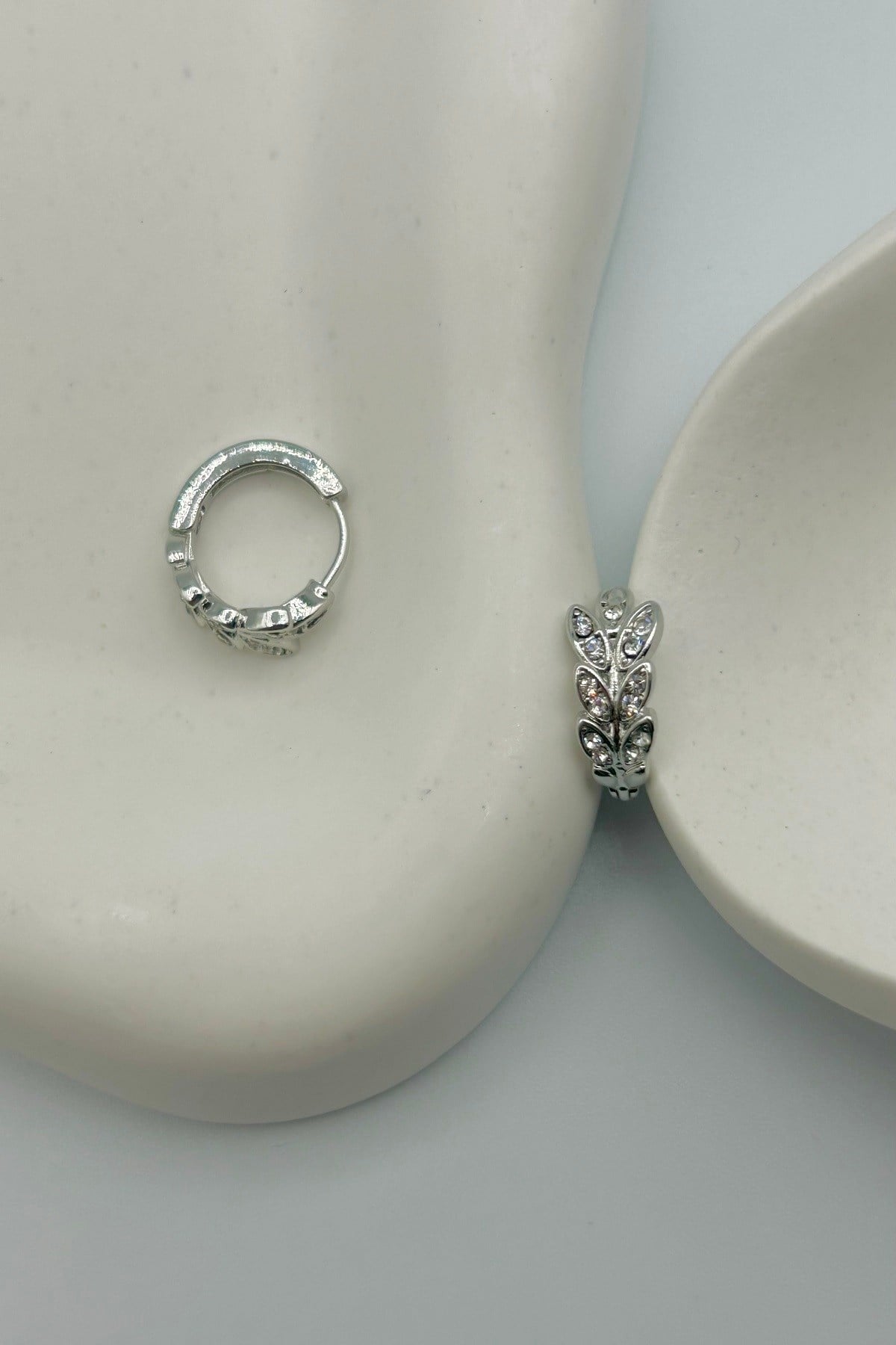 Gömme Zirkon Taşlı Çoklu Set Halka Kadın Küpe - Gold ve Gümüş Renk