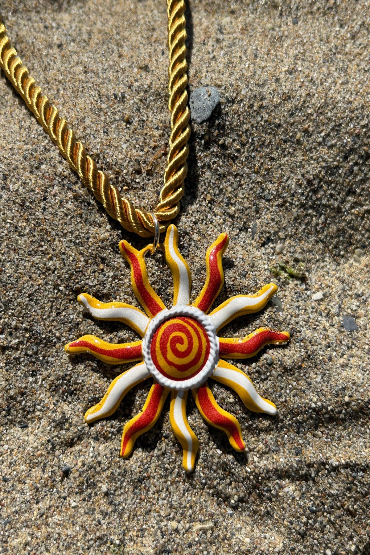 Güneş Temalı Yazlık/Plajlık Kadın Kolye -Ayarlanabilir (28cm + 3.5 cm)