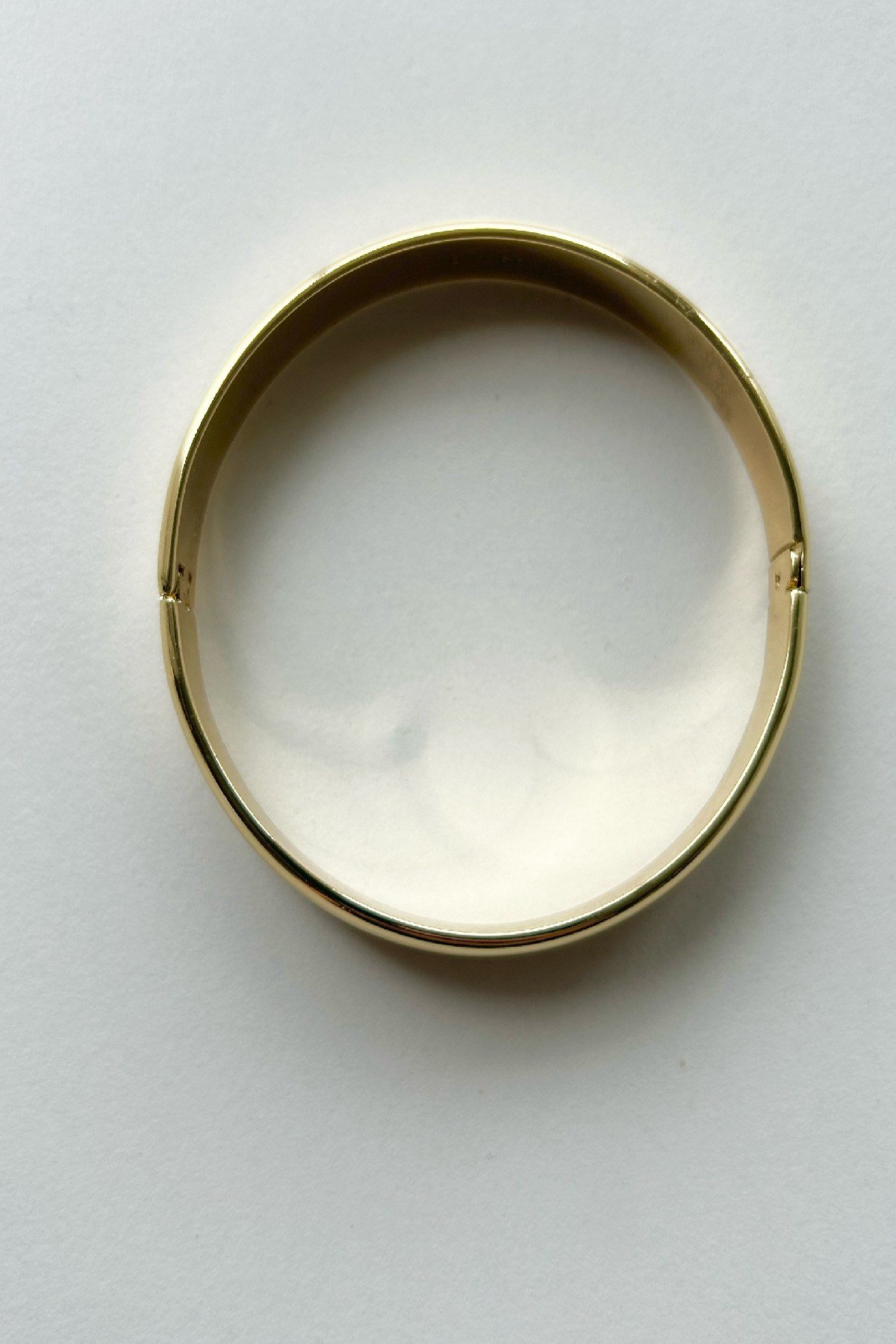 Özel Seri 14K Altın Kaplama Kalın Kare Kesim Kadın Kelepçe (Birinci Sınıf Kalite/Kararmaz/Paslanmaz) - 19 cm