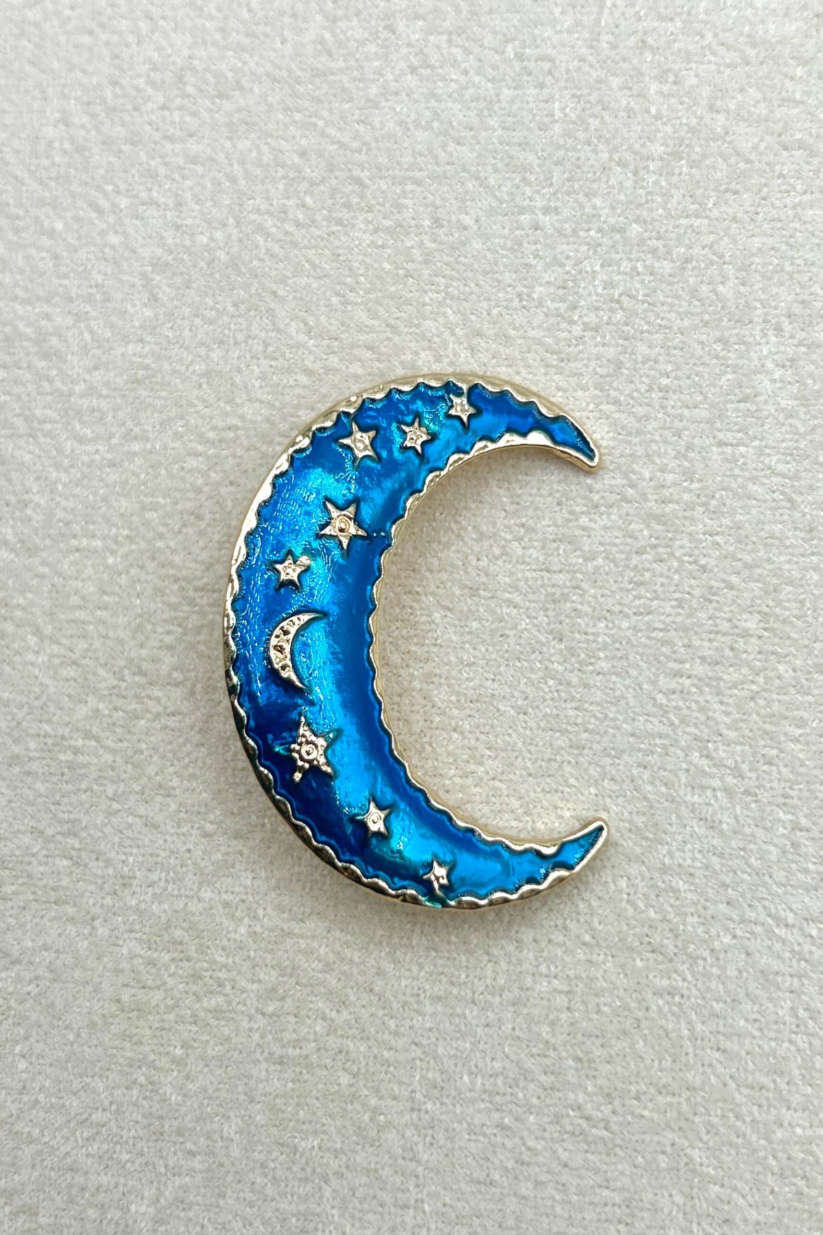 Uzay Temalı ve Parıltılı Broş/Rozet (4 cm) - Çanta, Şapka, Ceket ve Yaka'da Kullanılabilir