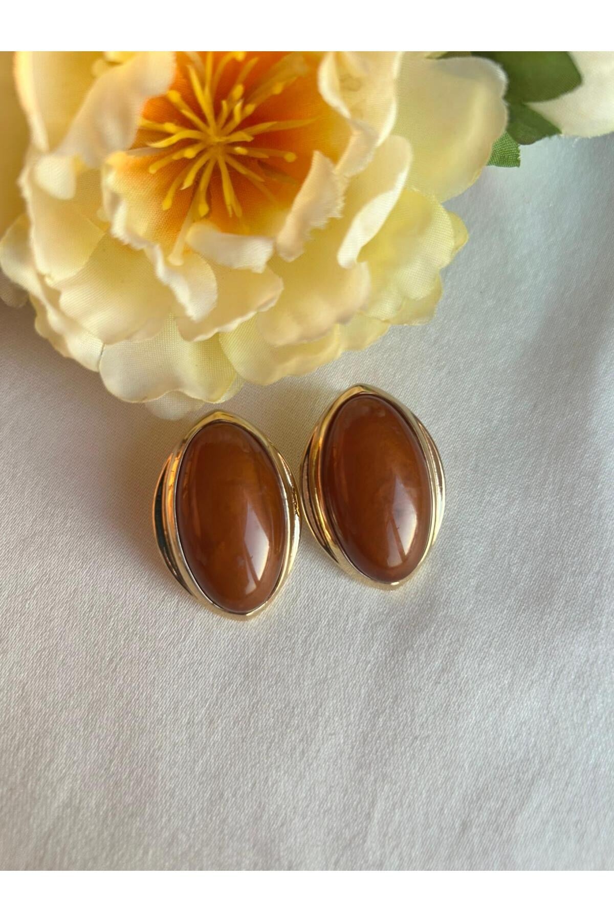 Vintage Oval Model Zarif Küpe