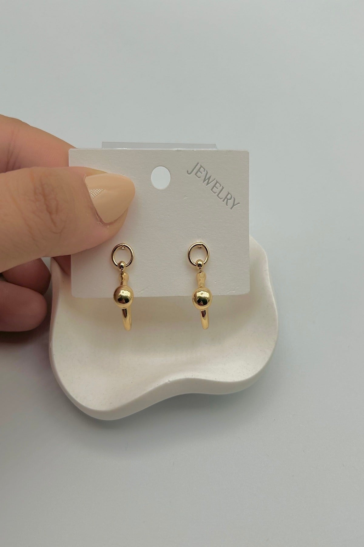 Yuvarlak Detaylı Halka Model Çoklu Set Kadın Küpe - Gold ve Gümüş Renk