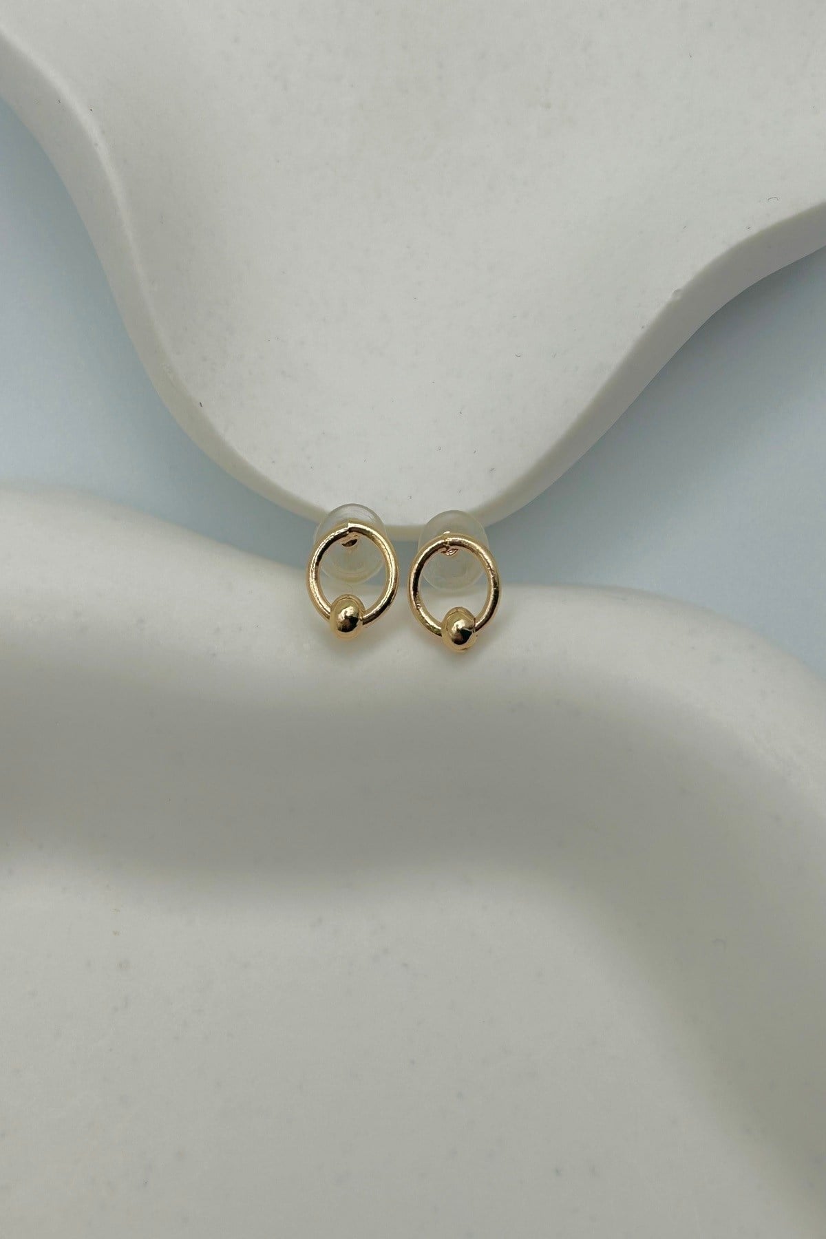 Yuvarlak Detaylı Halka Model Çoklu Set Kadın Küpe - Gold ve Gümüş Renk