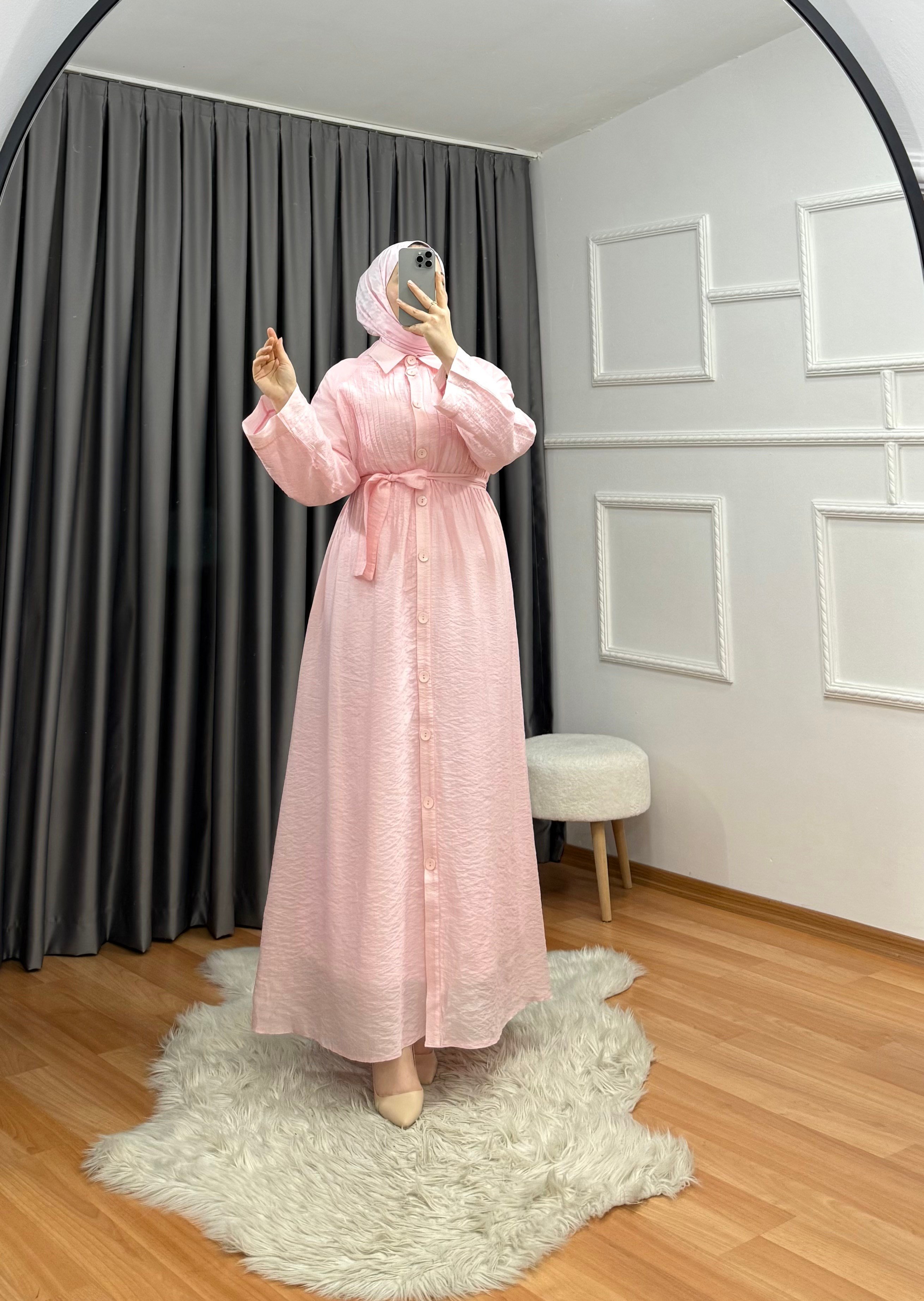Fulya Elbise Pembe 0022 