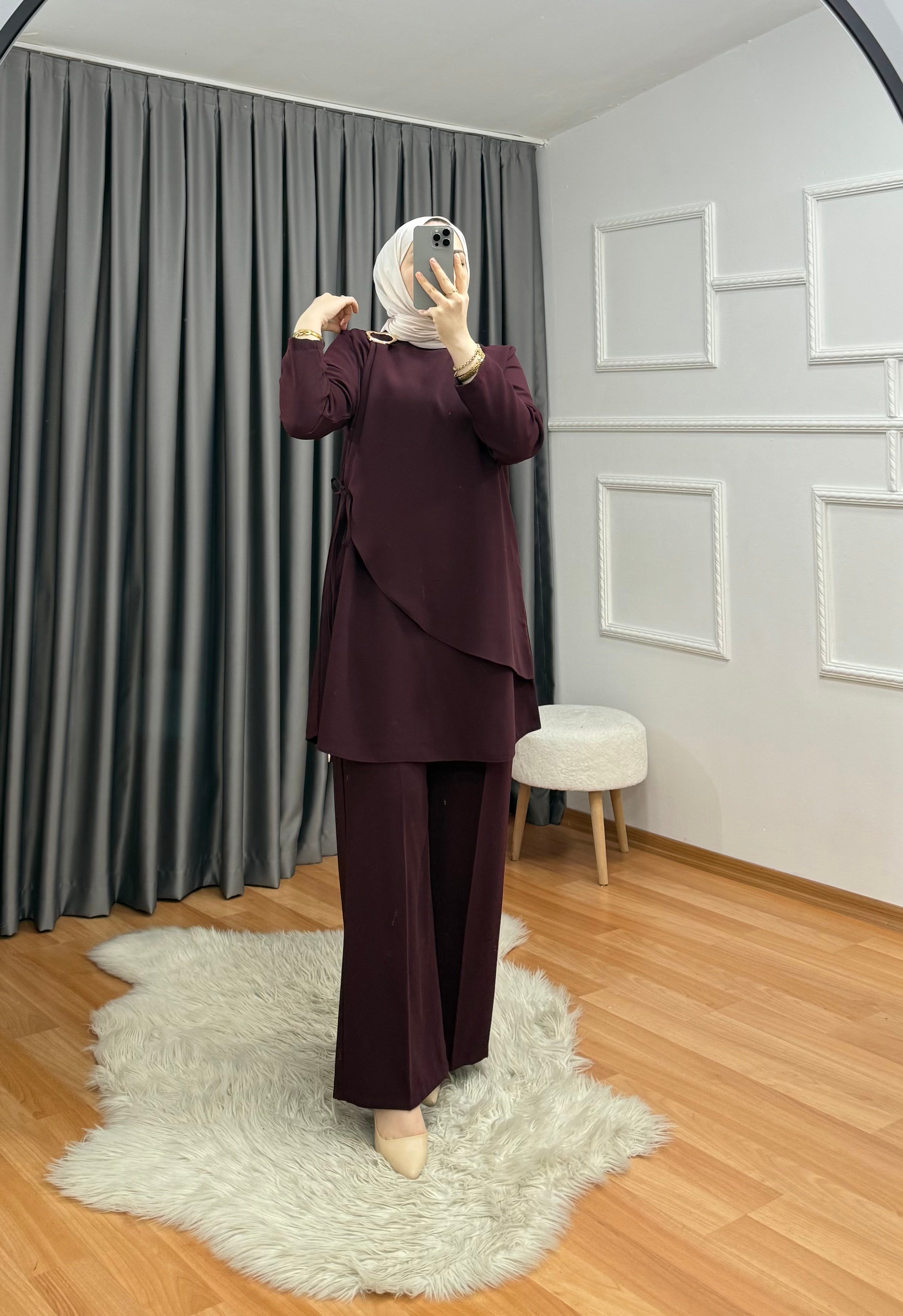 Tina Takım Bordo 1020 