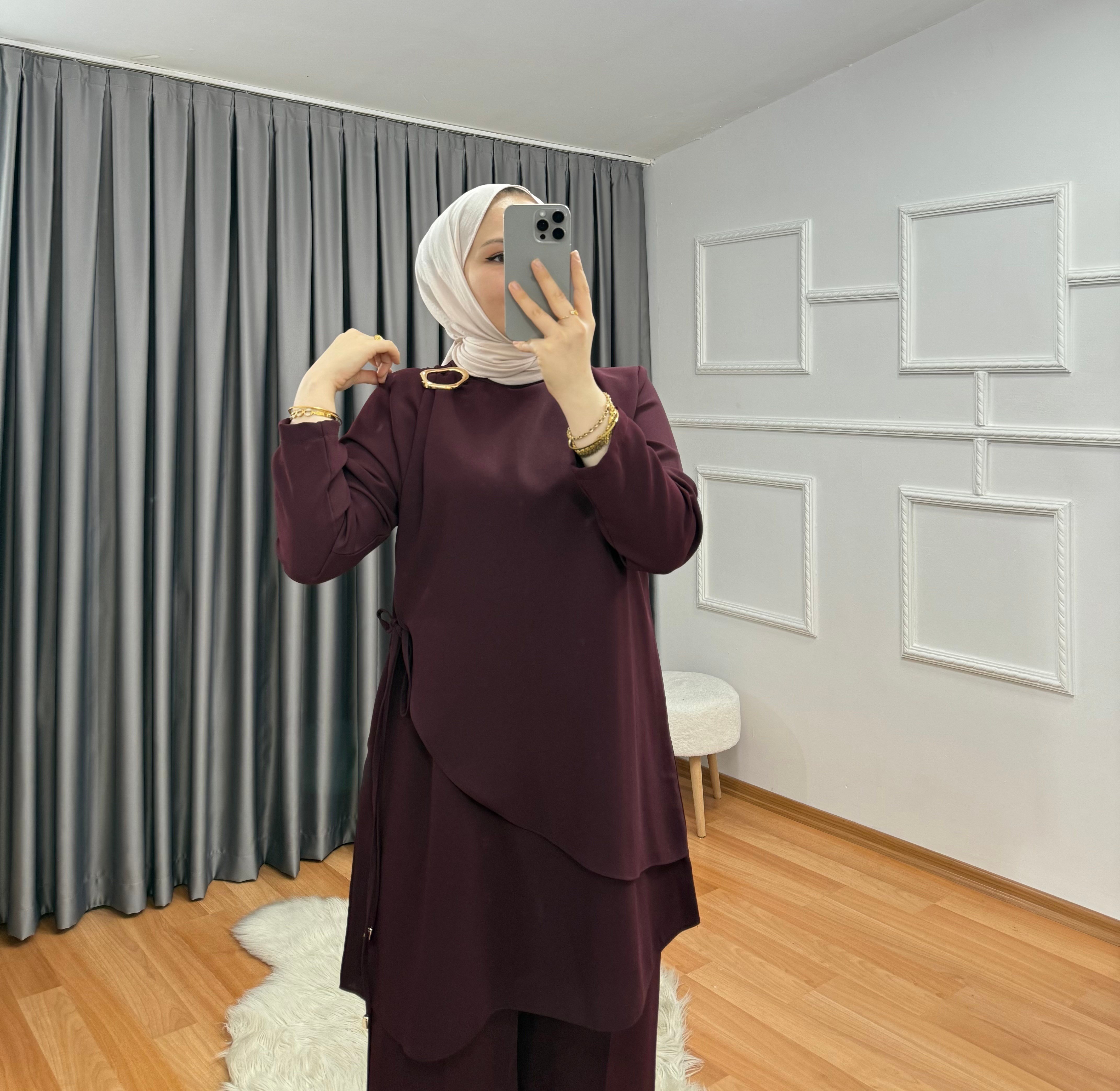 Tina Takım Bordo 1020 
