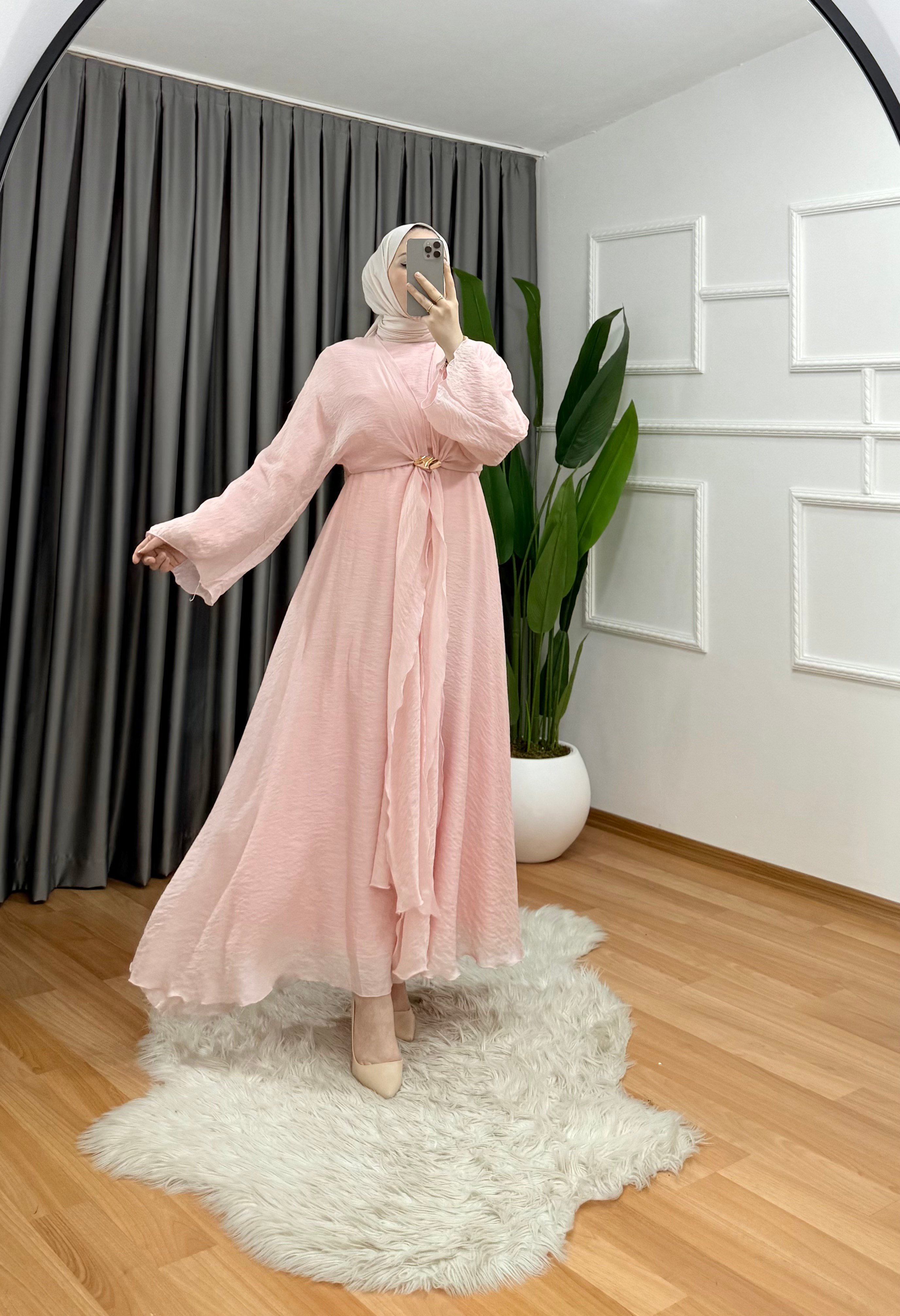 Simge Elbise Pembe 1039 