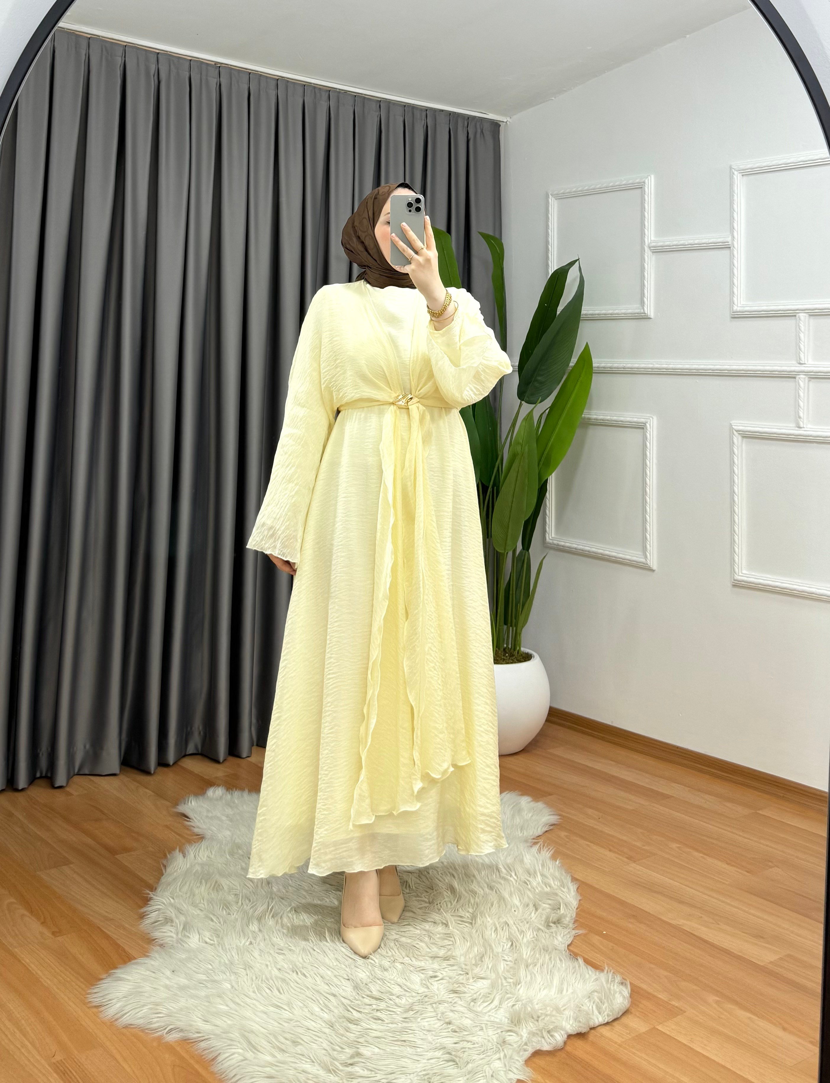 Simge Elbise Sarı 1039 