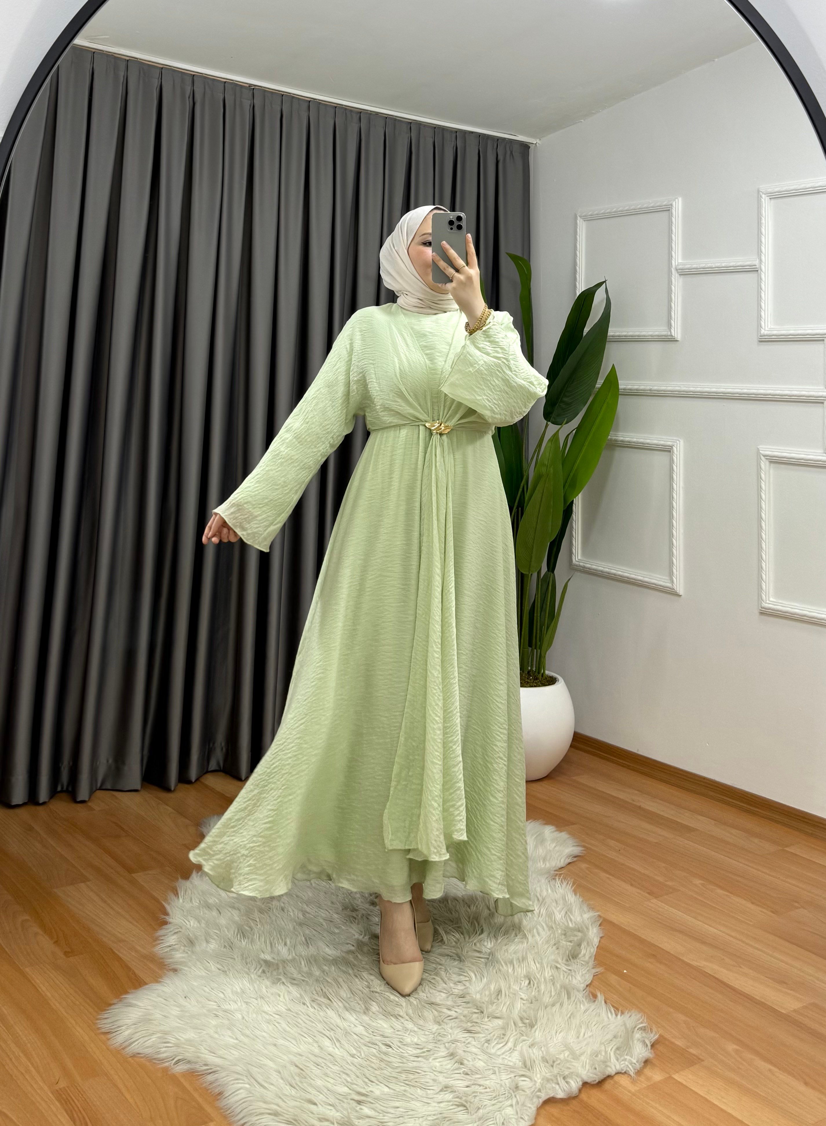 Simge Elbise Yeşil 1039 