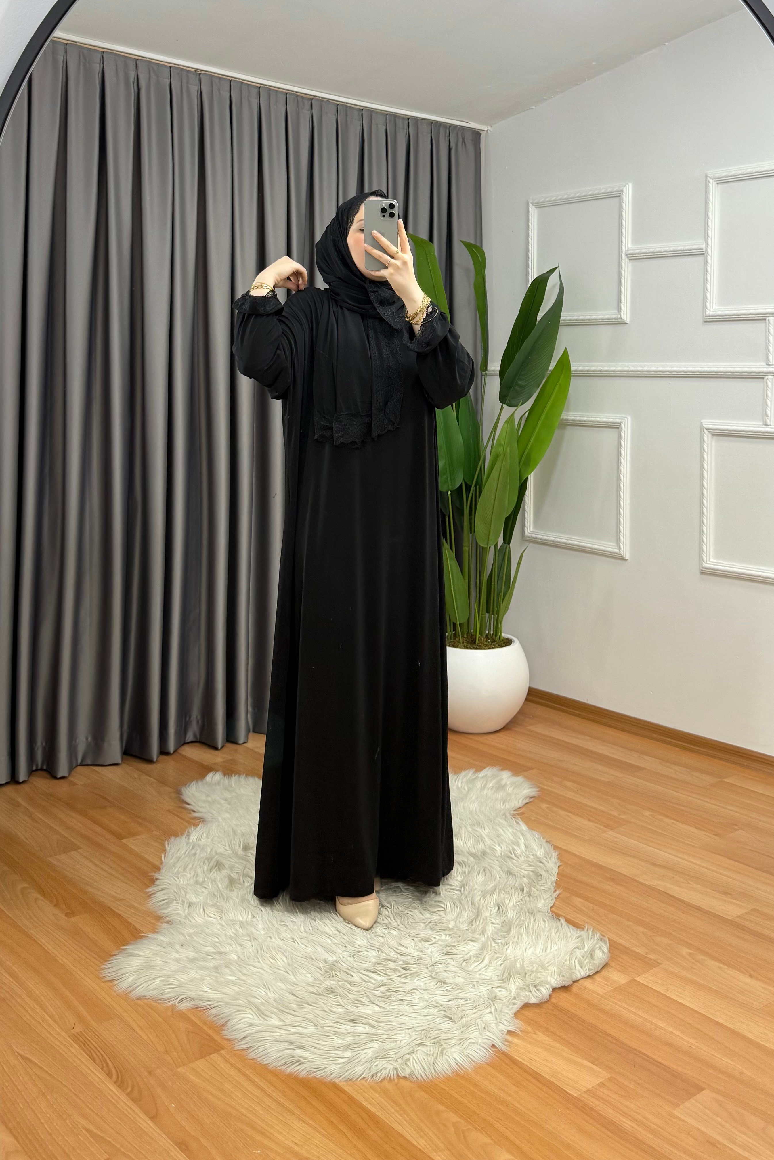 Siyah Namaz Elbise 1043 