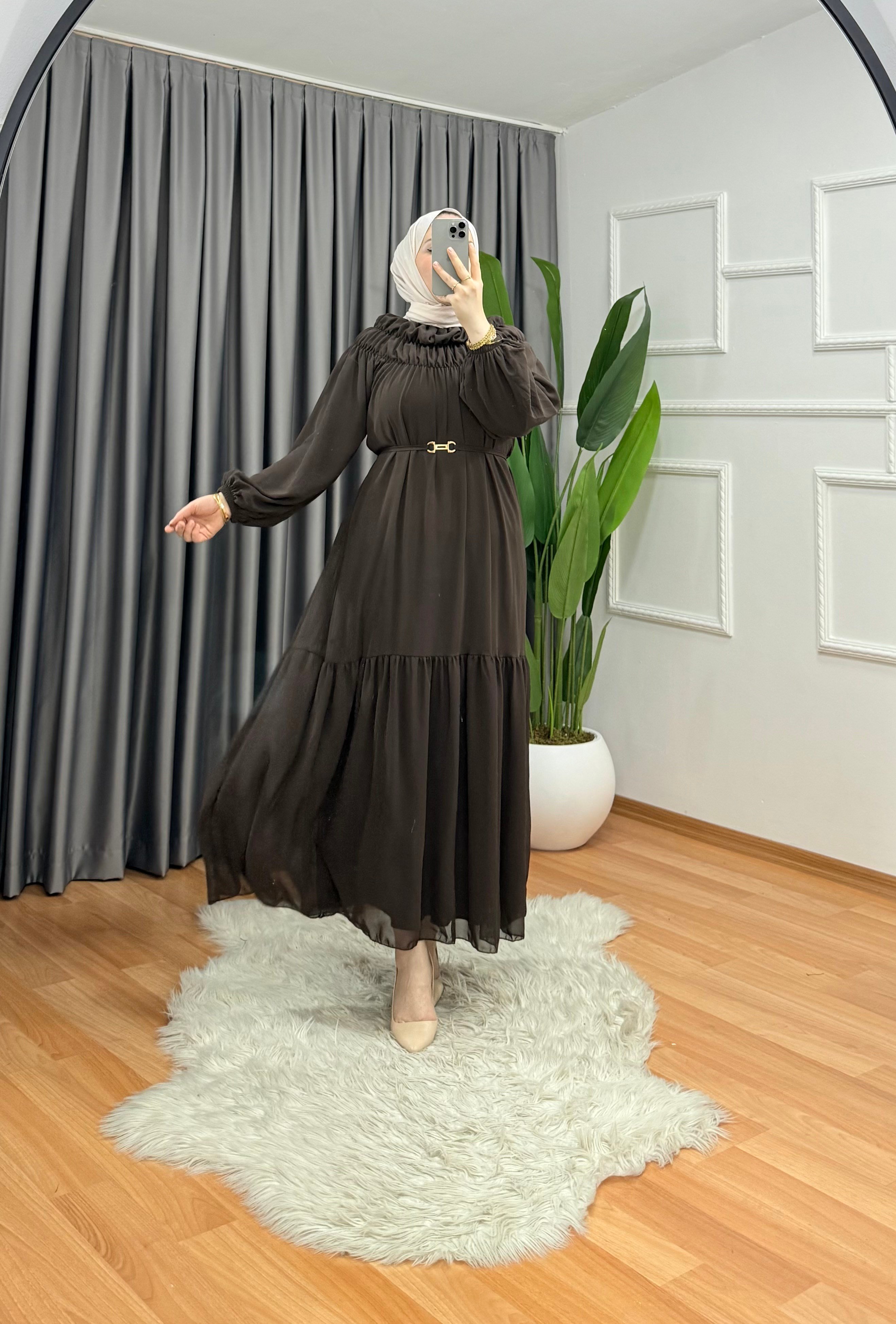 Çelebi Elbise Kahve 1044 