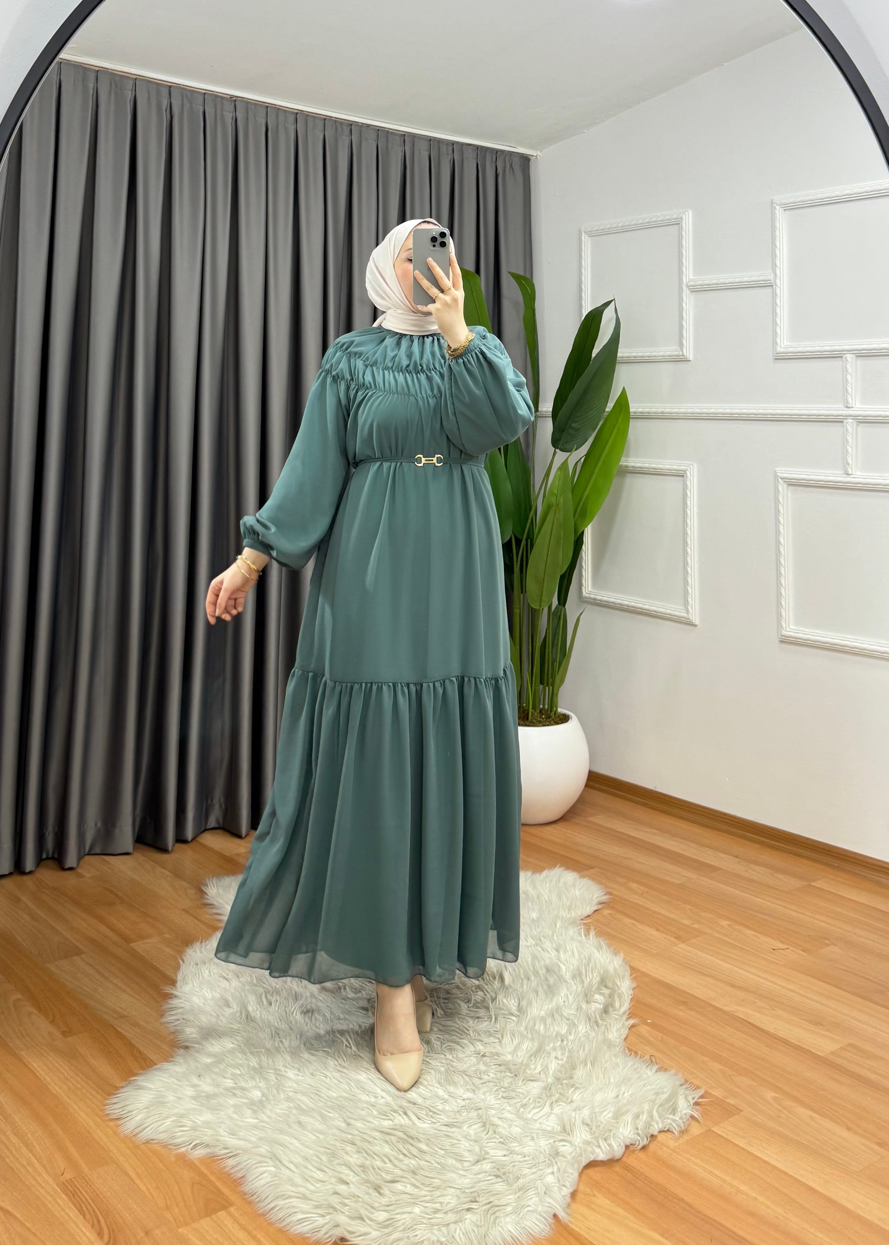 Çelebi Elbise Mint Yeşil 1044 