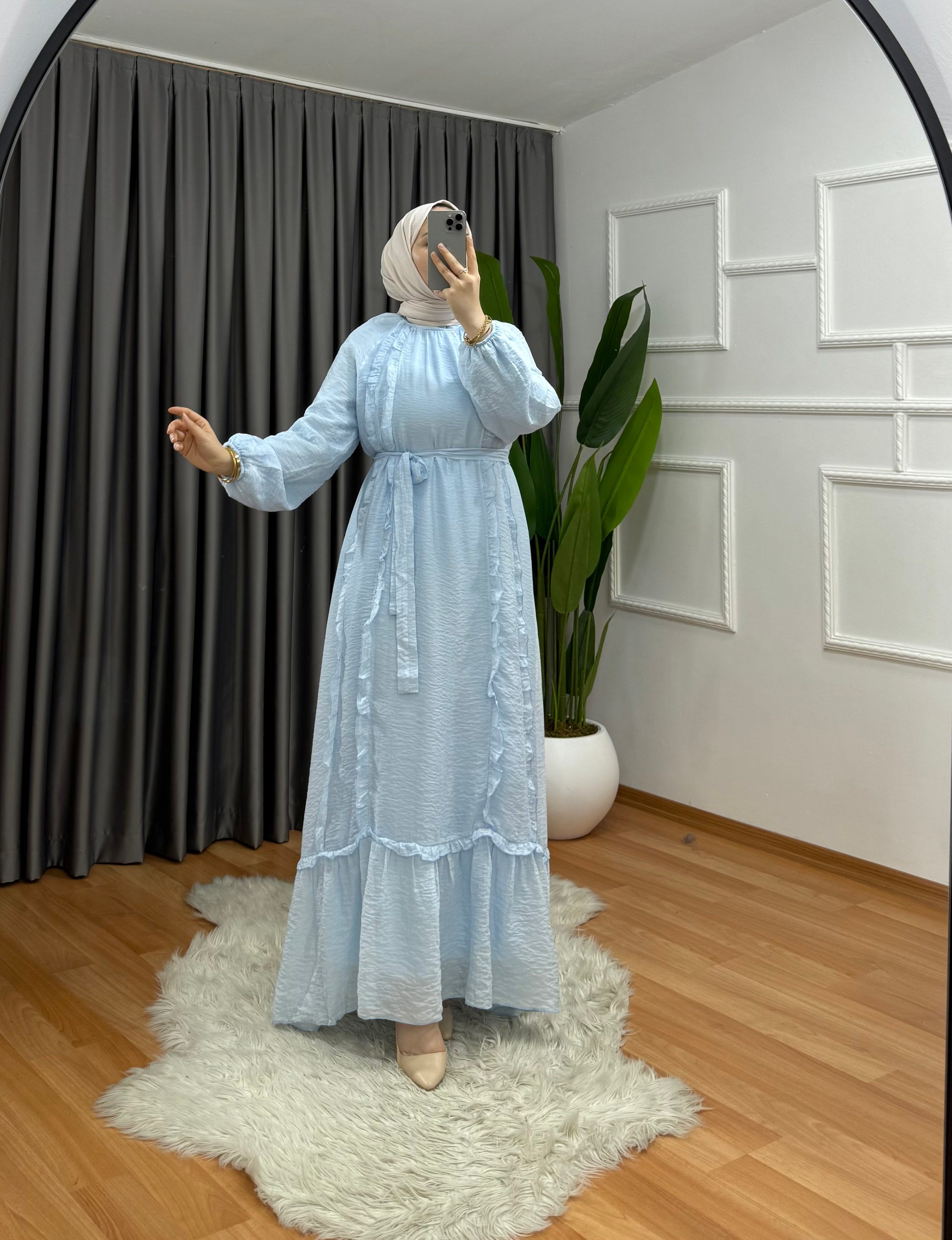 Güneş Elbise Mavi 1048 