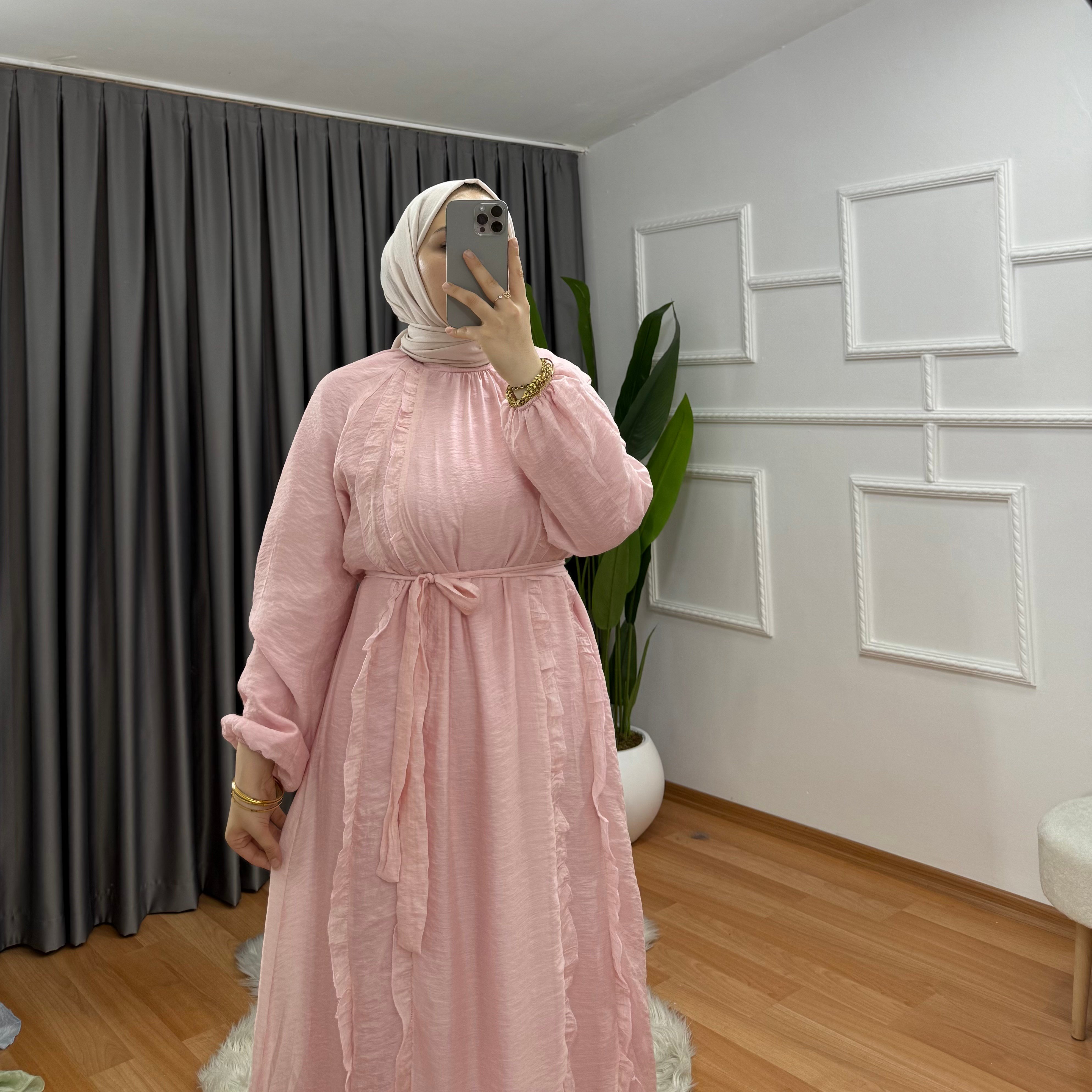 Güneş Elbise Pembe 1048 