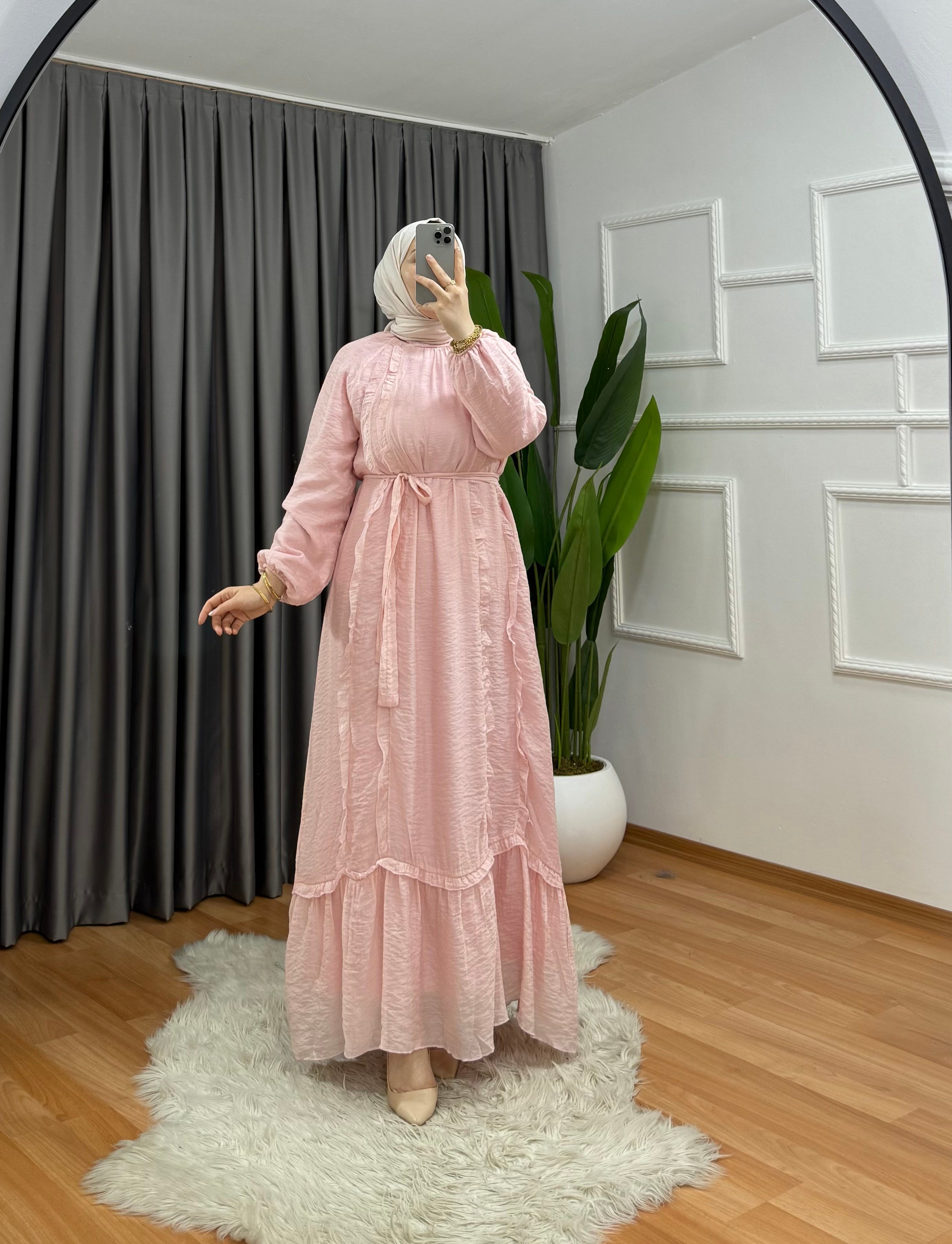 Güneş Elbise Pembe 1048 