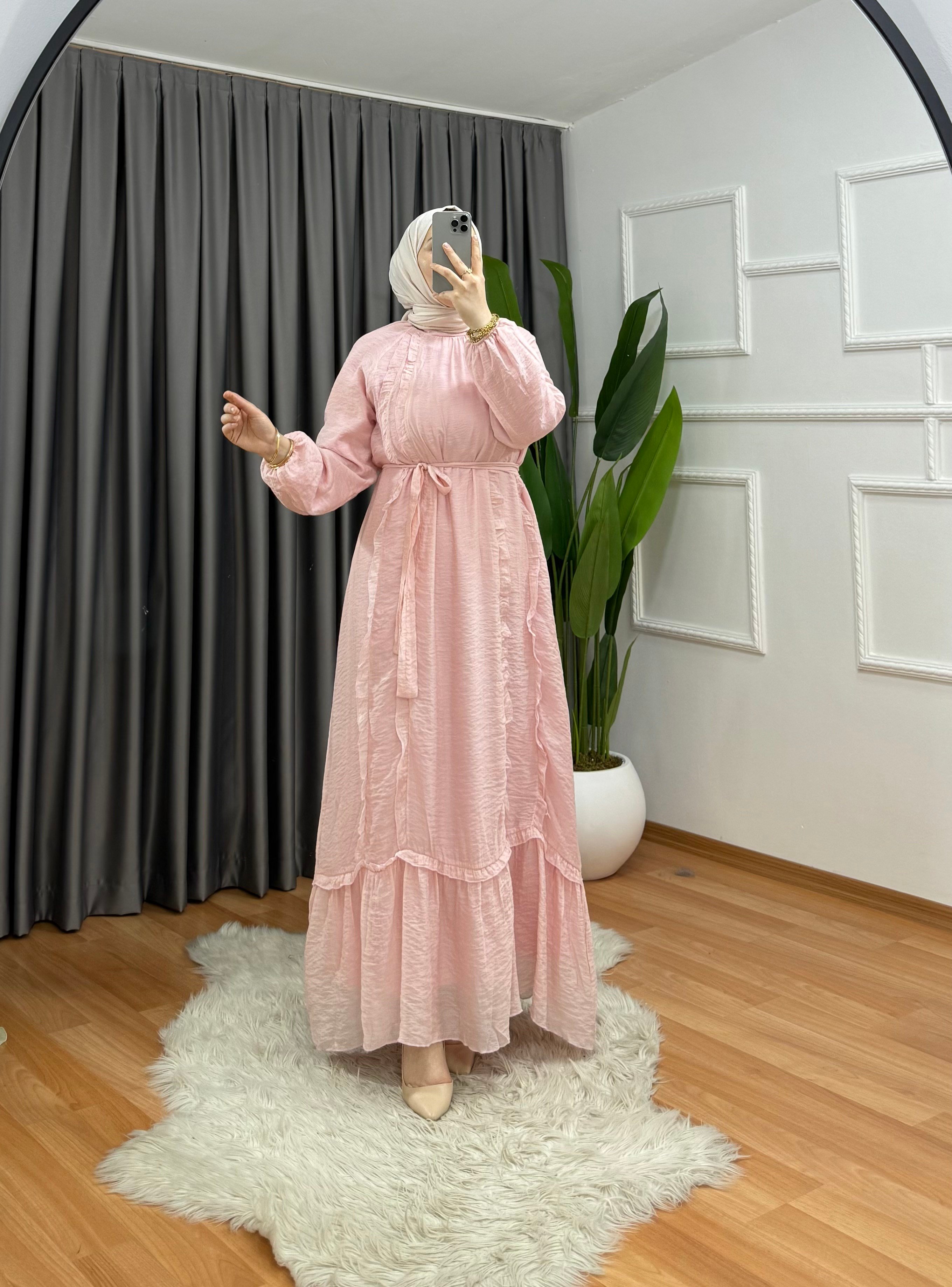 Güneş Elbise Pembe 1048 