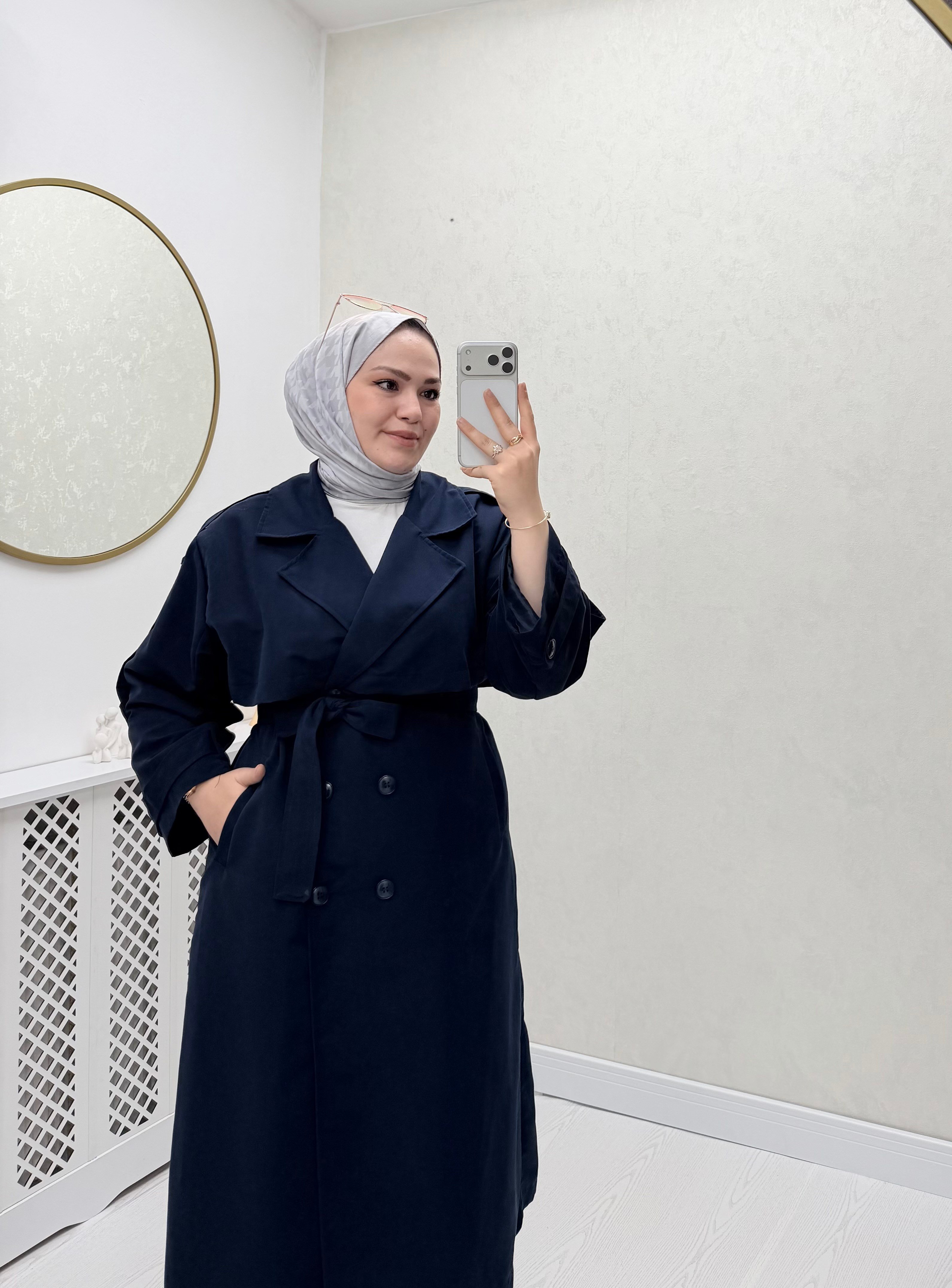 Miama Trençkot Lacivert 1053 