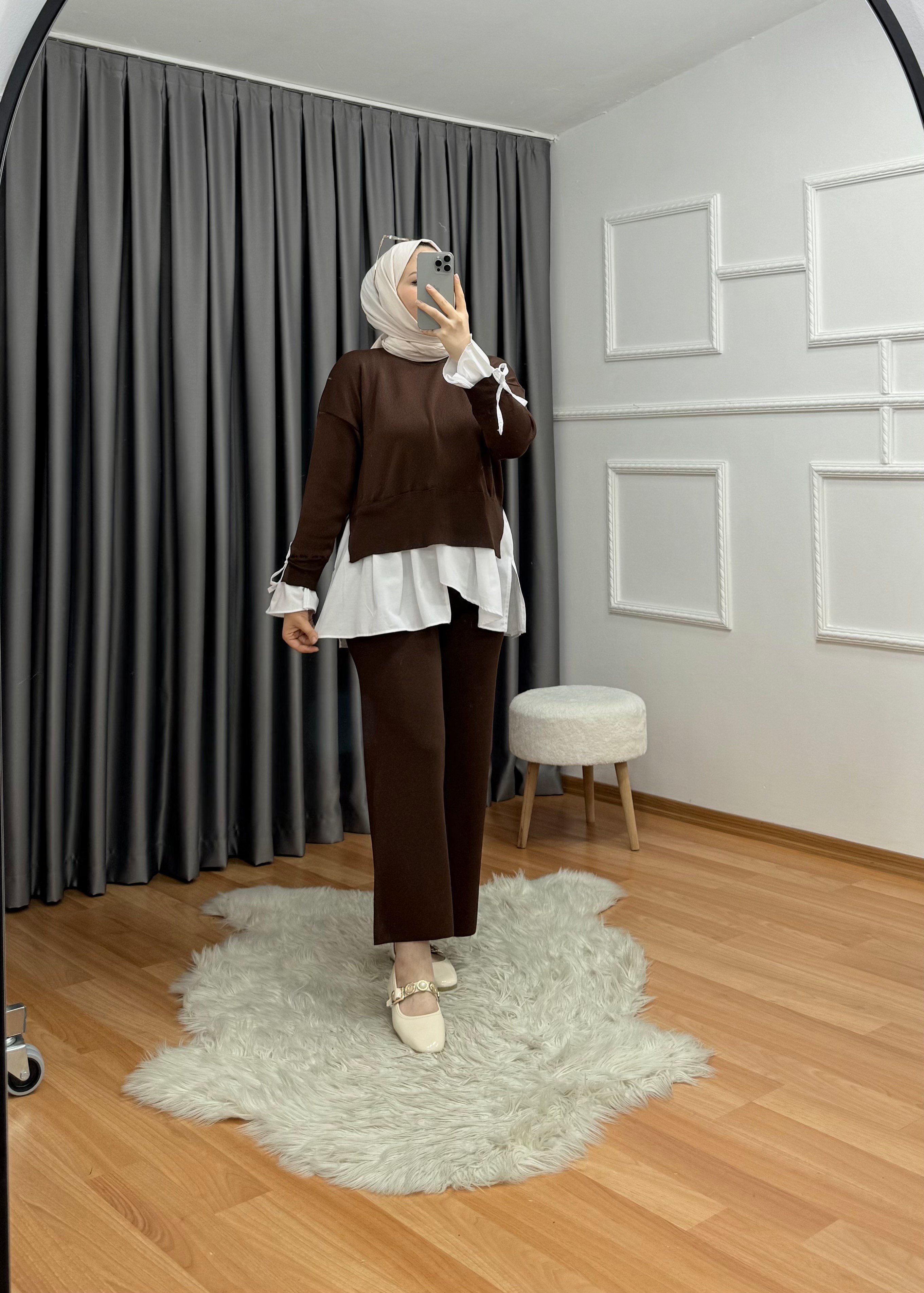 Qub Balerin Takım Kahve 1059 