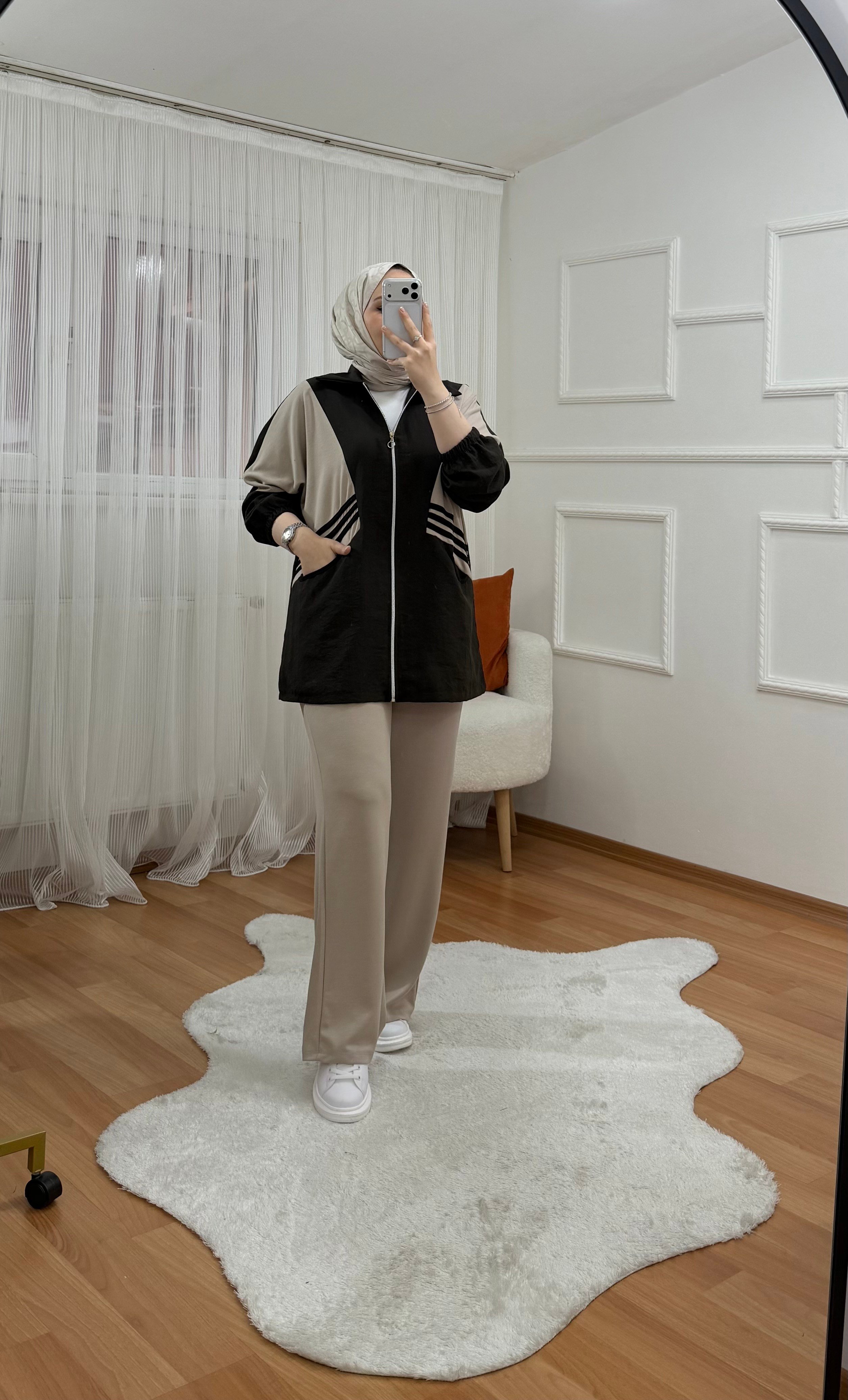 Ayşim Takım Bej Kahve 1063 