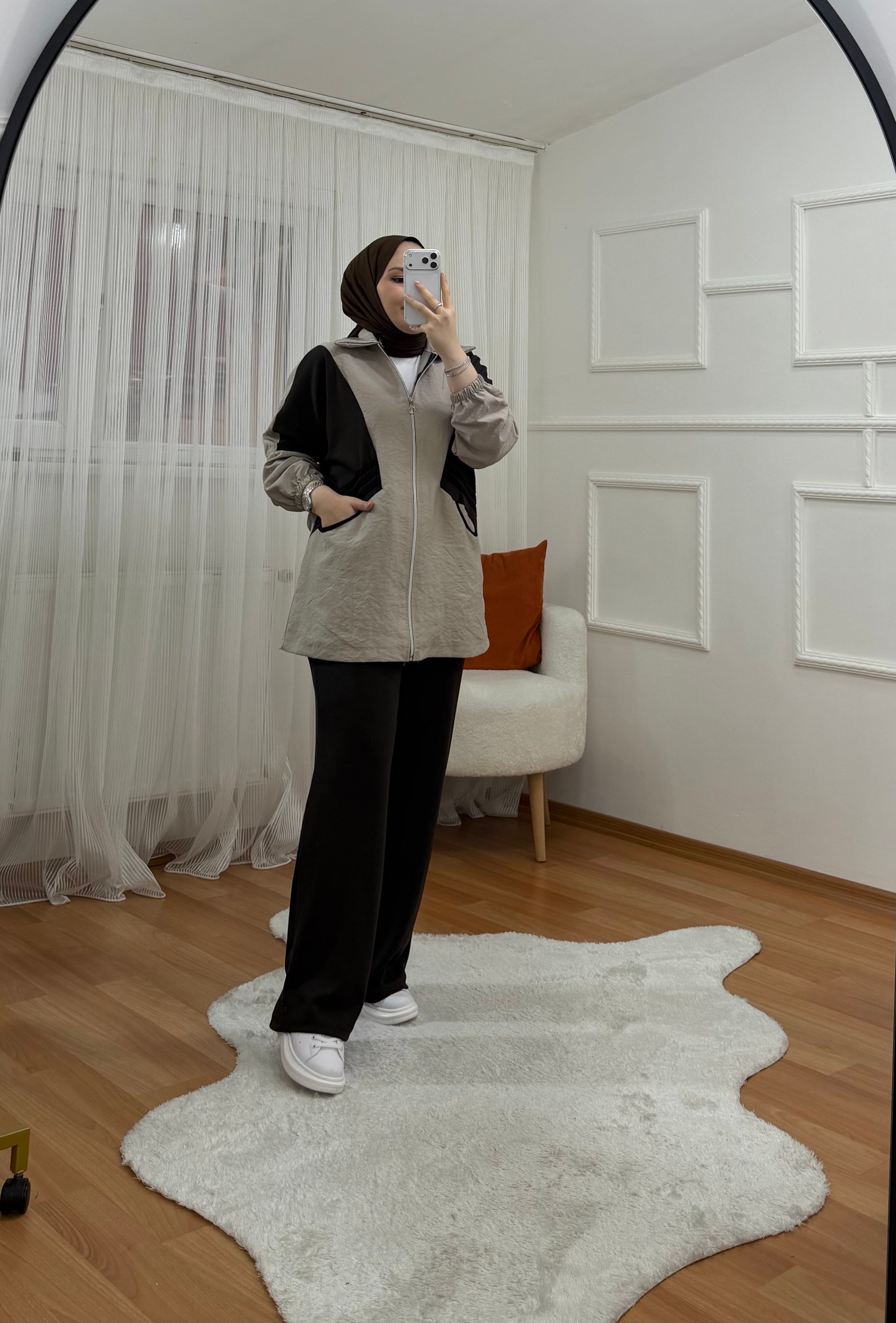 Ayşim Takım Kahve Bej 1063 