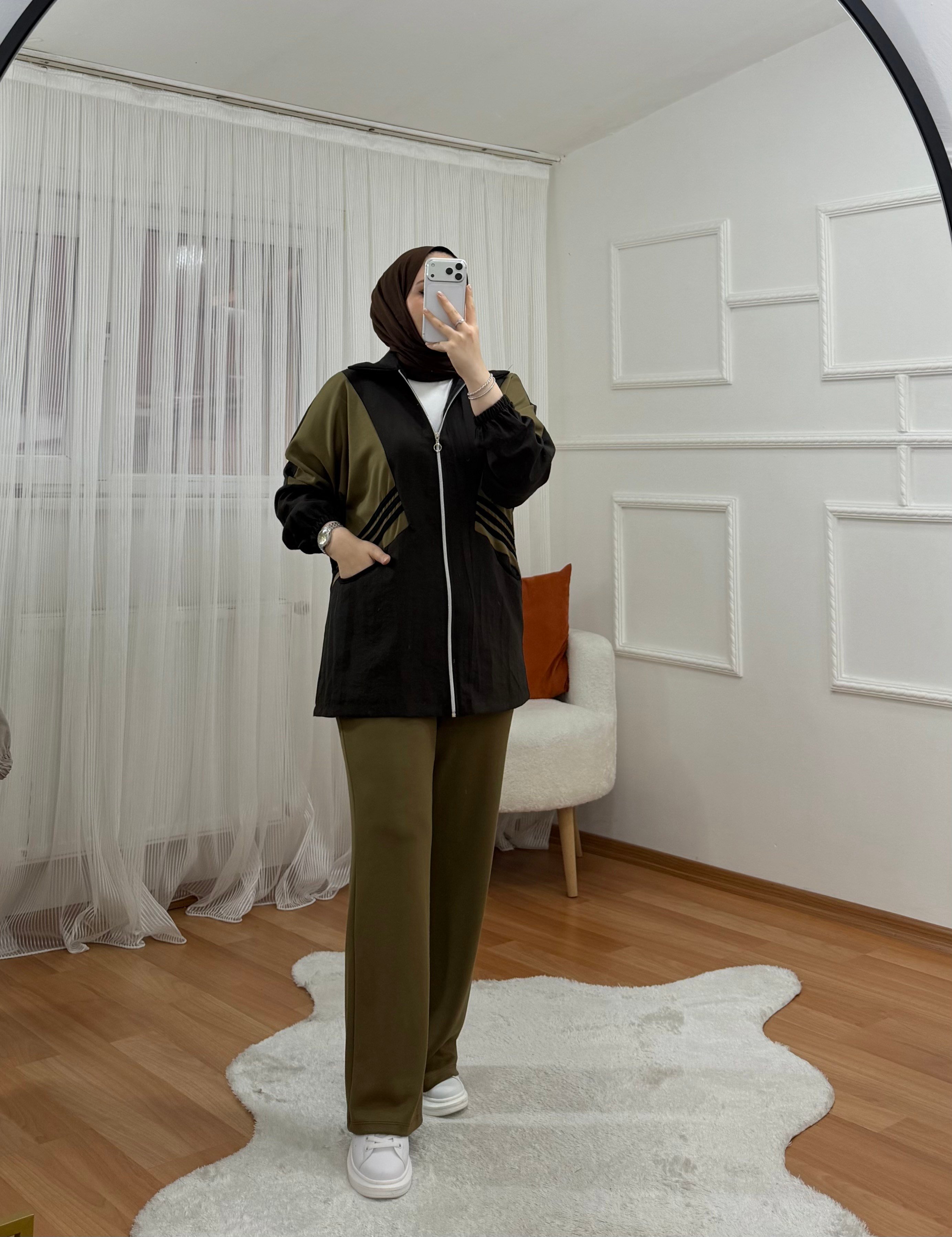 Ayşim Takım Kahve Haki 1063 