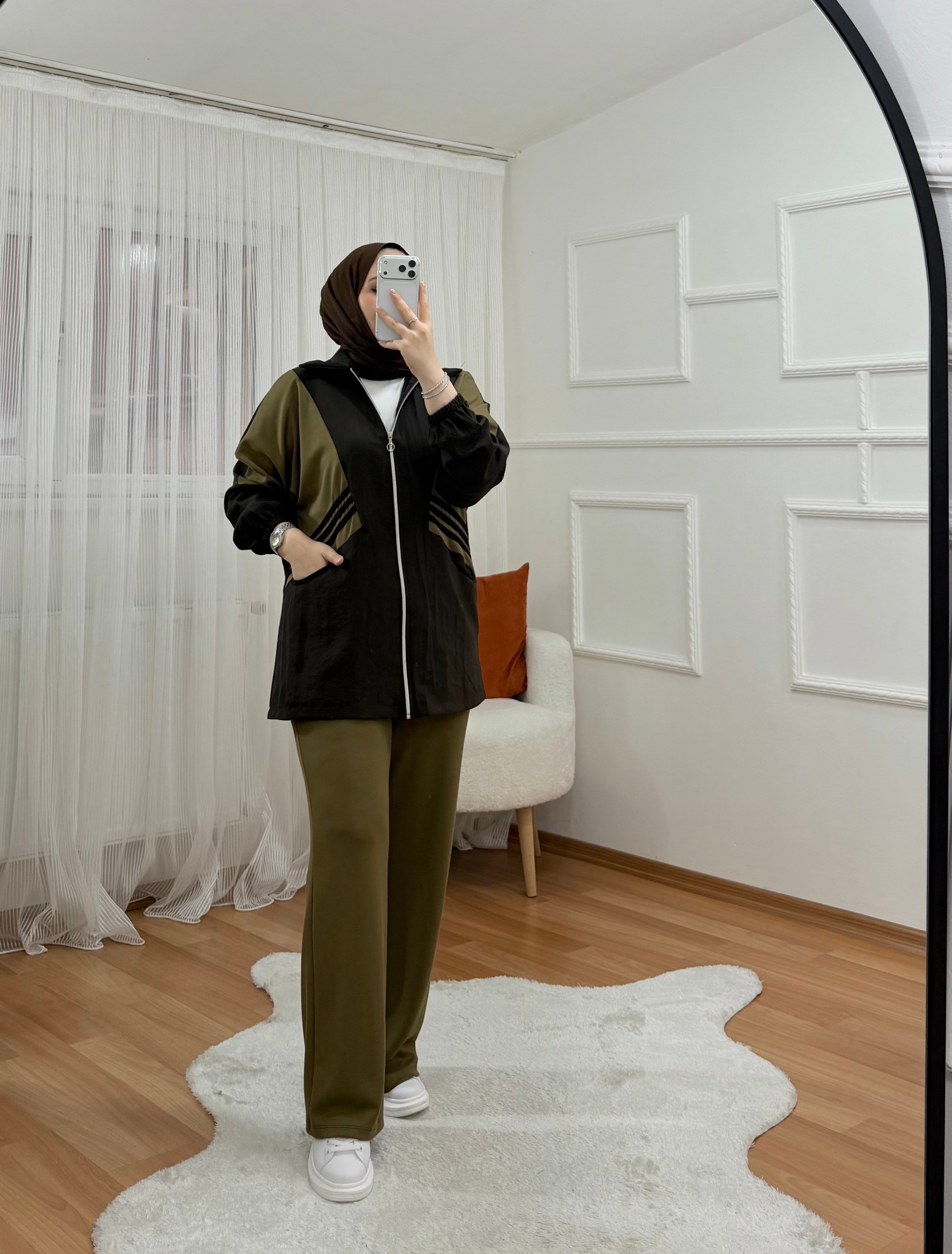 Ayşim Takım Kahve Haki 1063 