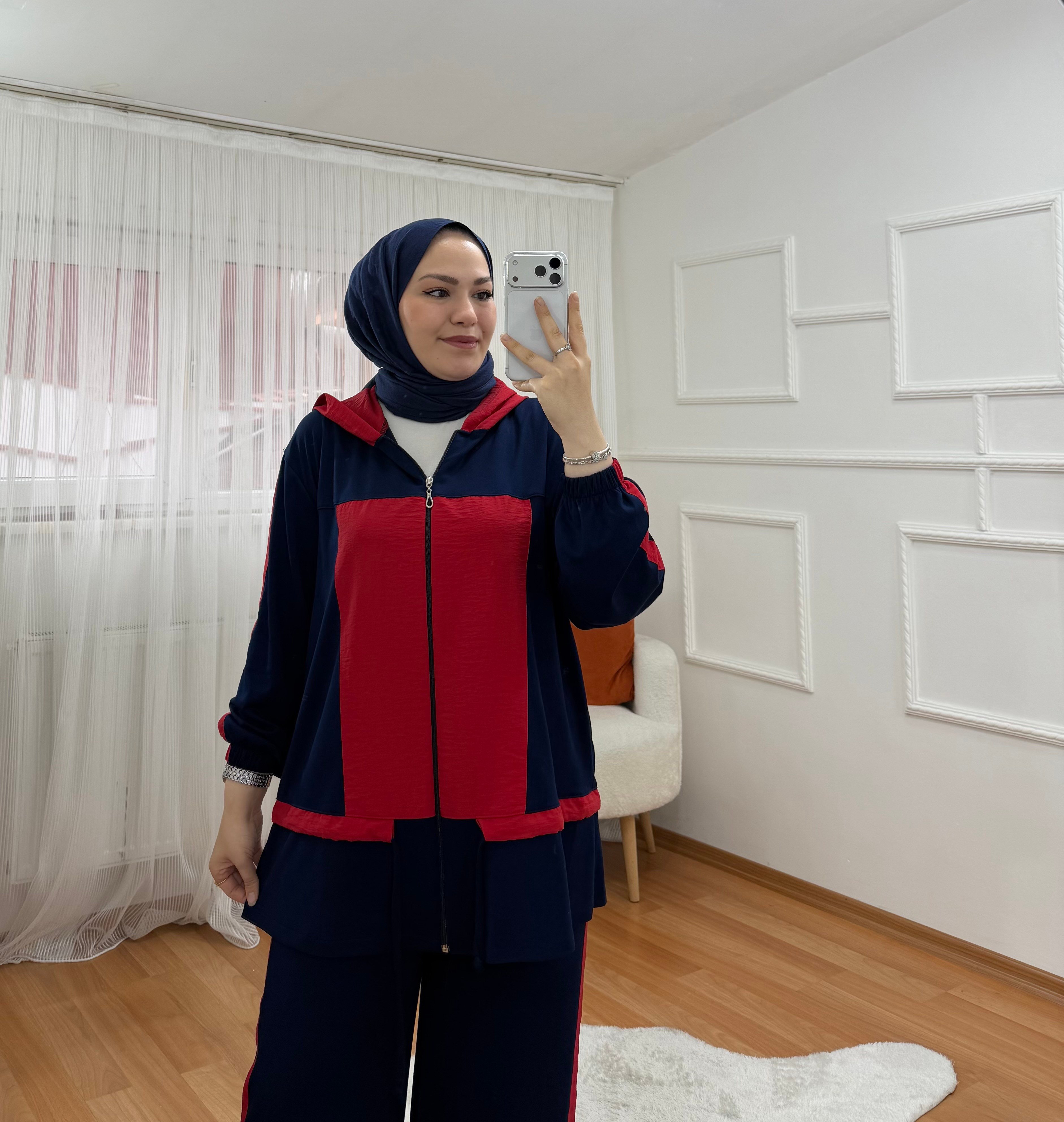 Rose Takım Kırmızı Lacivert 1064 