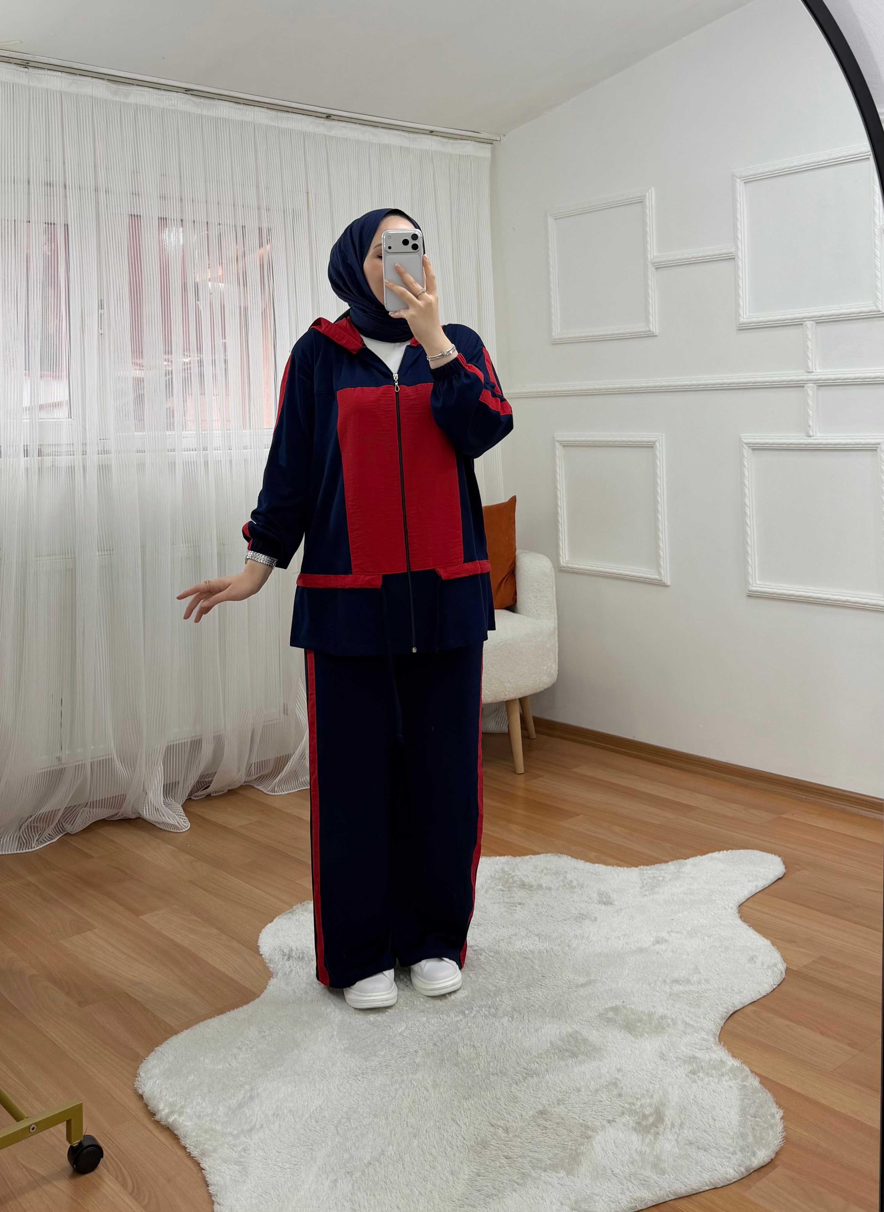 Rose Takım Kırmızı Lacivert 1064 