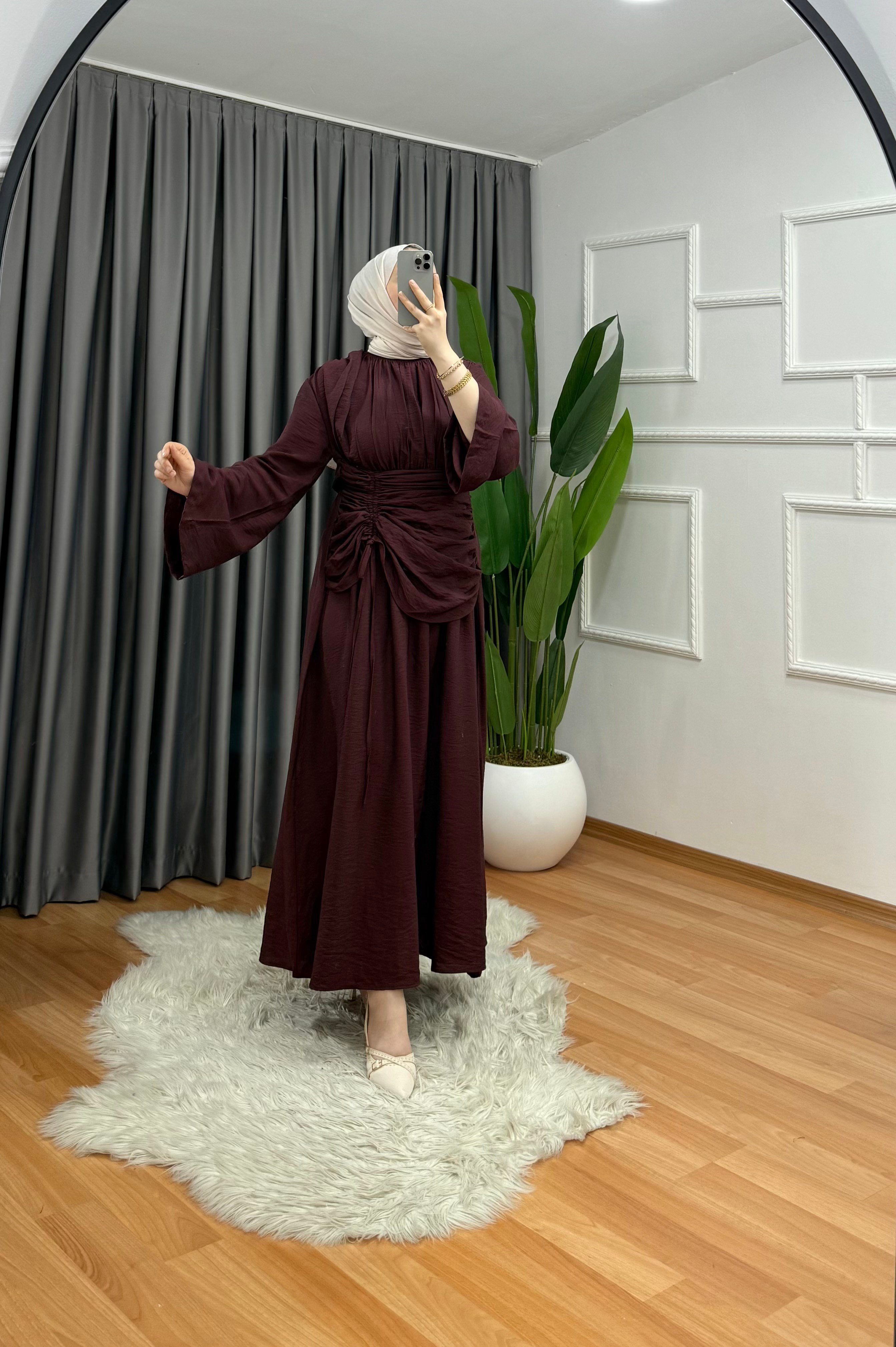 Arya Elbise Bordo 5555 