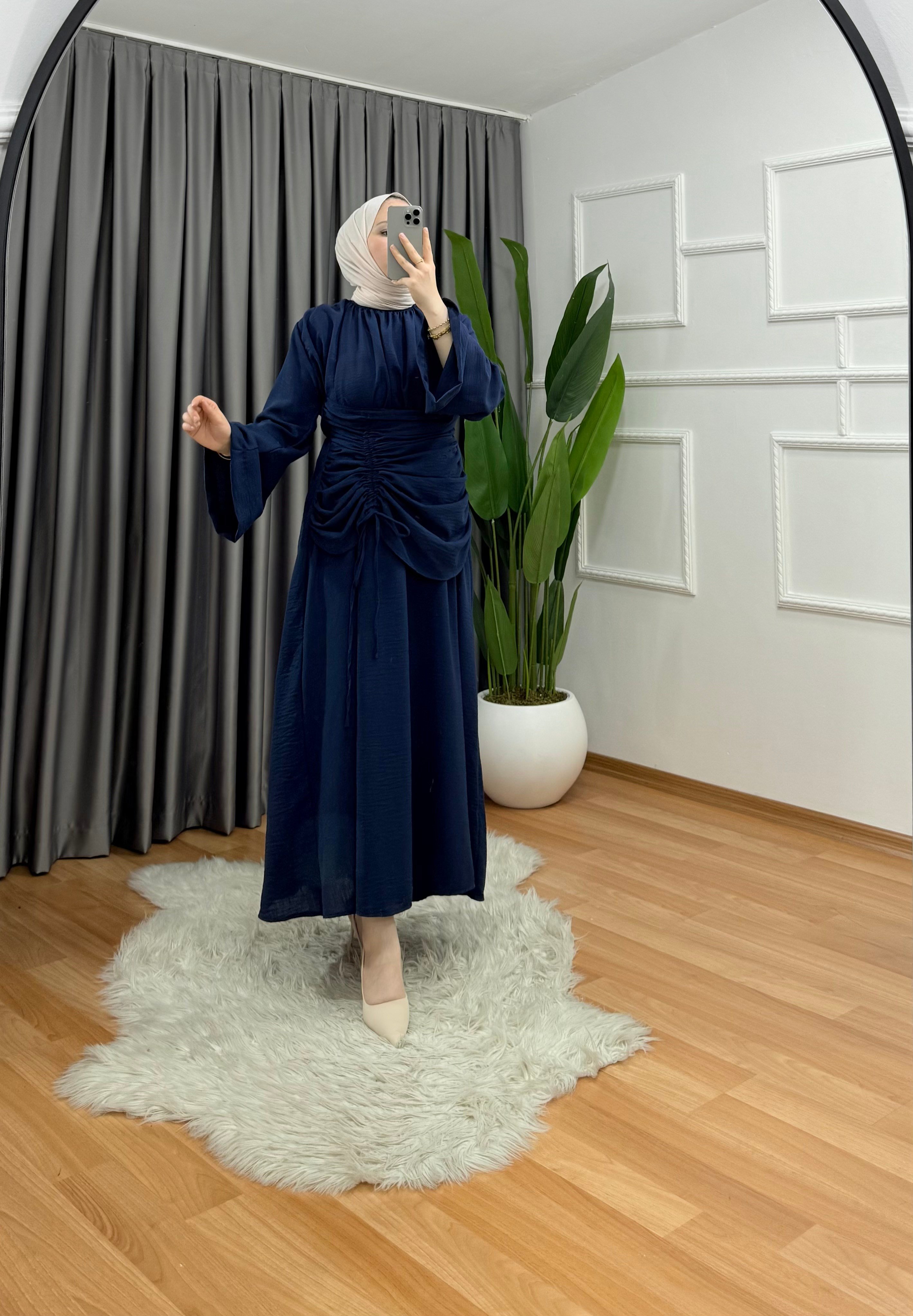 Arya Elbise Lacivert 5555 
