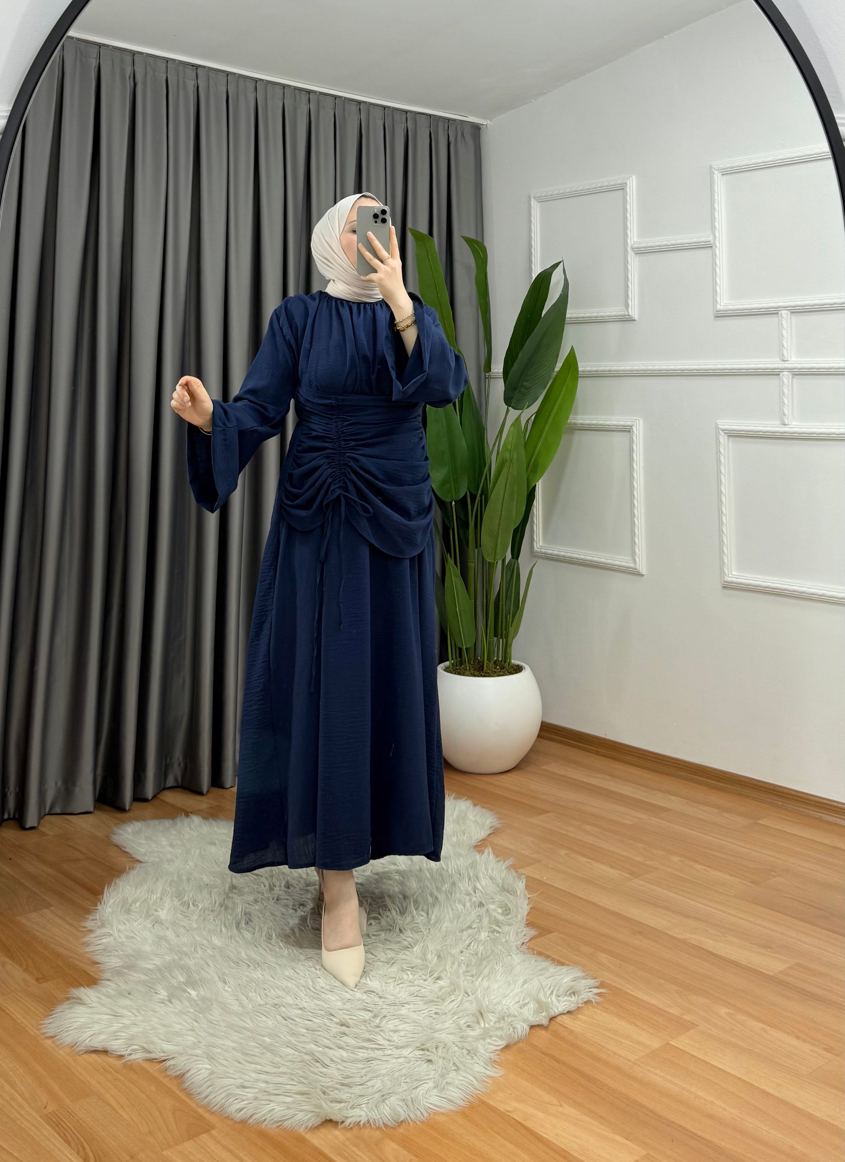 Arya Elbise Lacivert 5555 