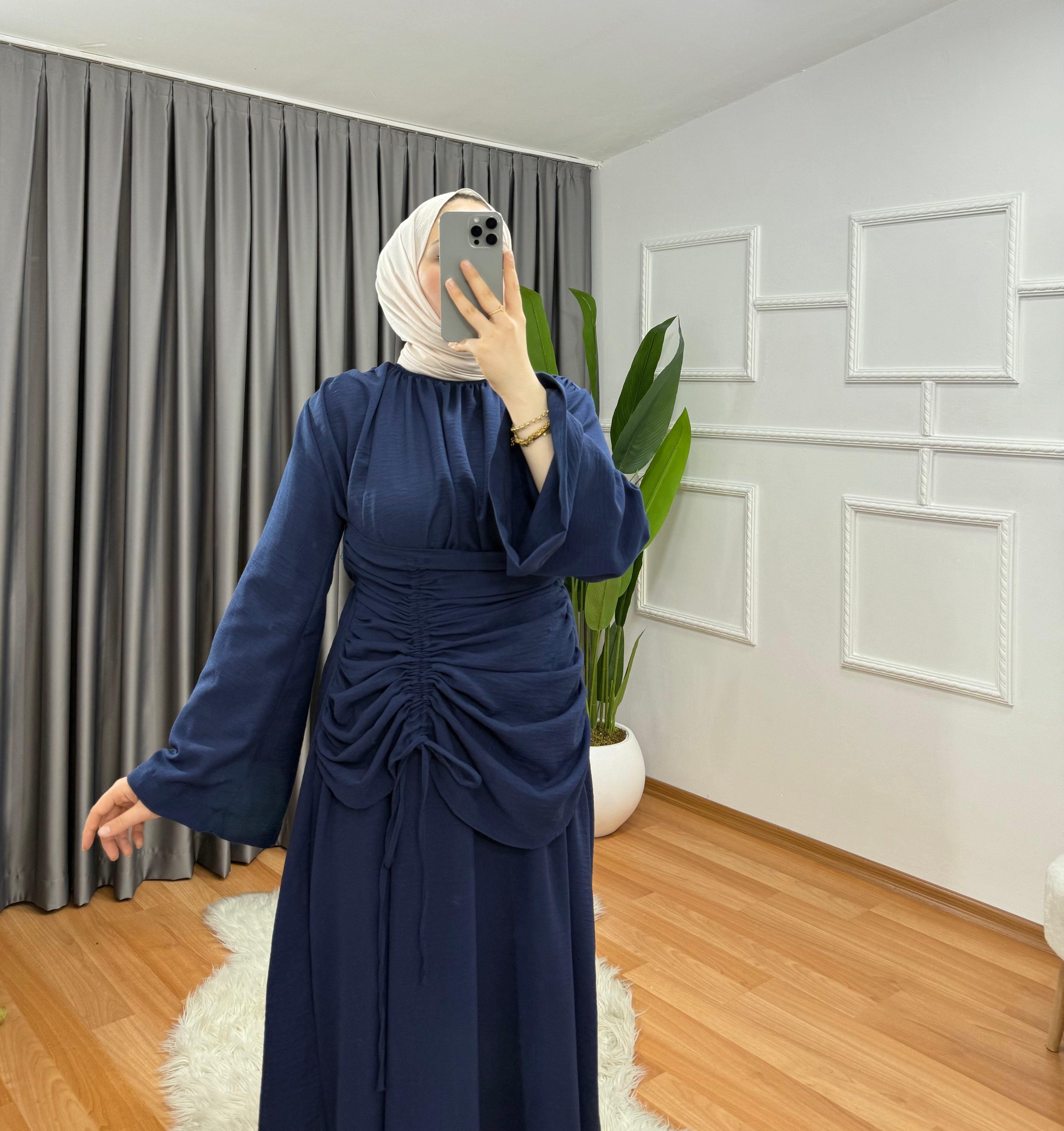 Arya Elbise Lacivert 5555 