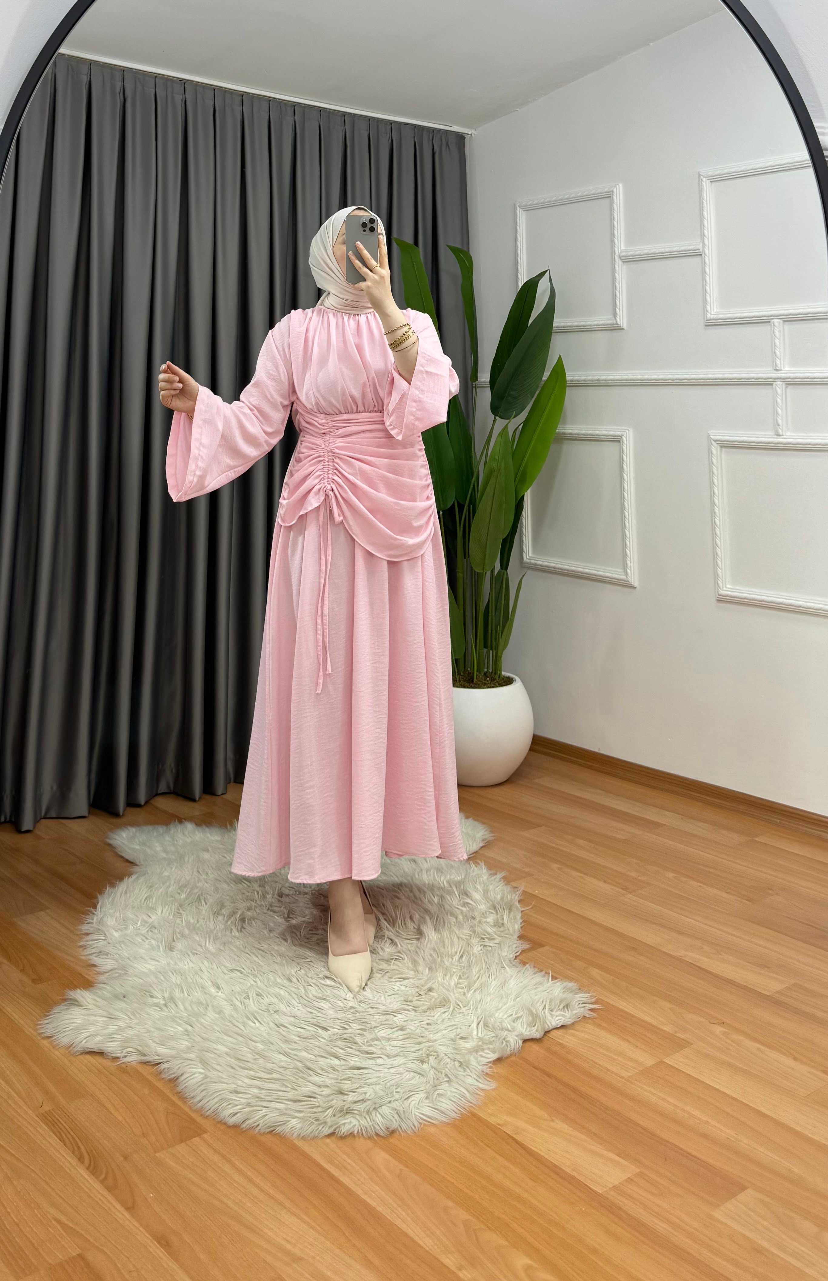 Arya Elbise Pembe 5555 