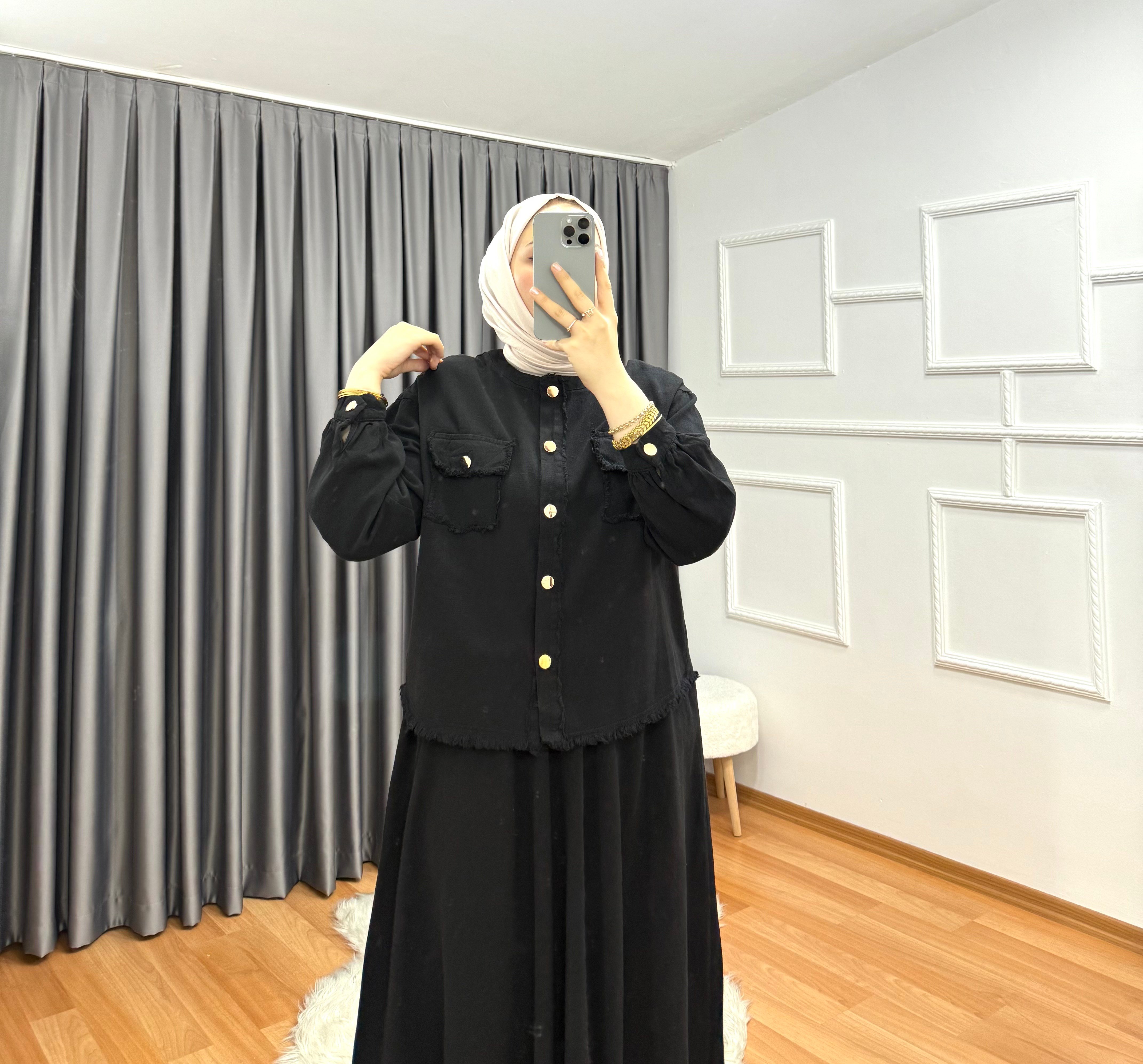 Afra Etekli Takım Siyah 0010 
