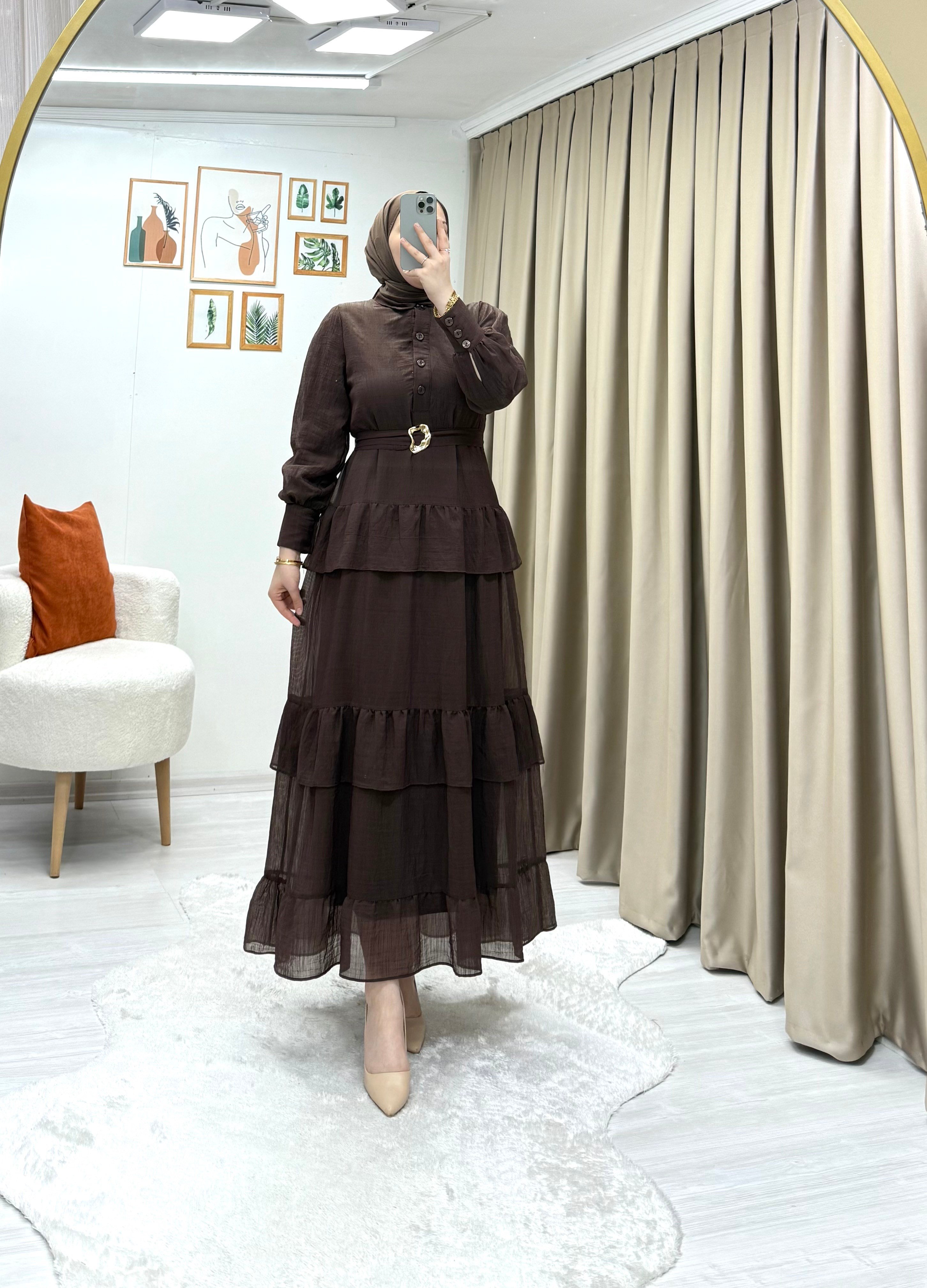 Alina Elbise Kahve 0011 