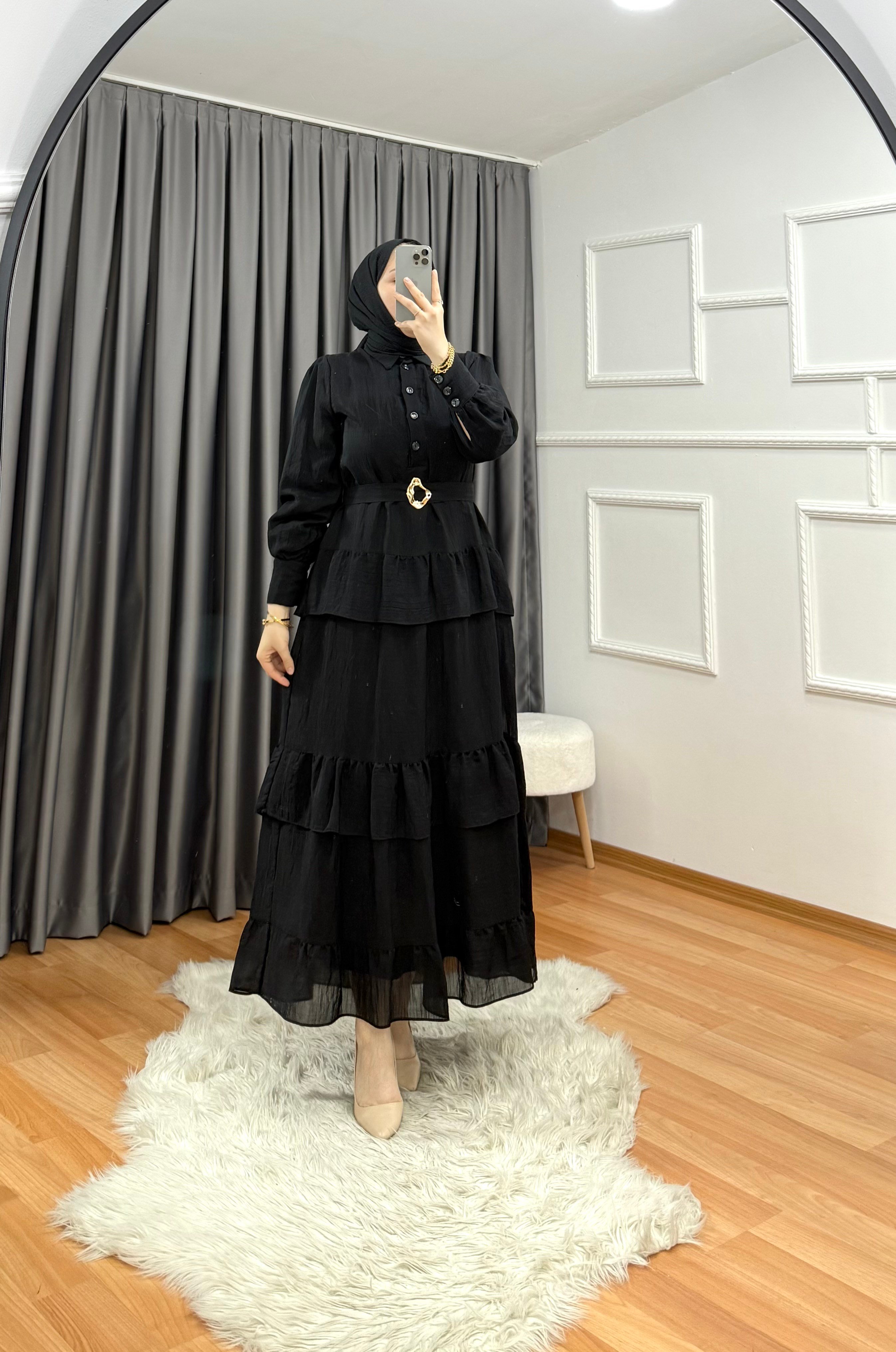 Alina Elbise Siyah 0011 