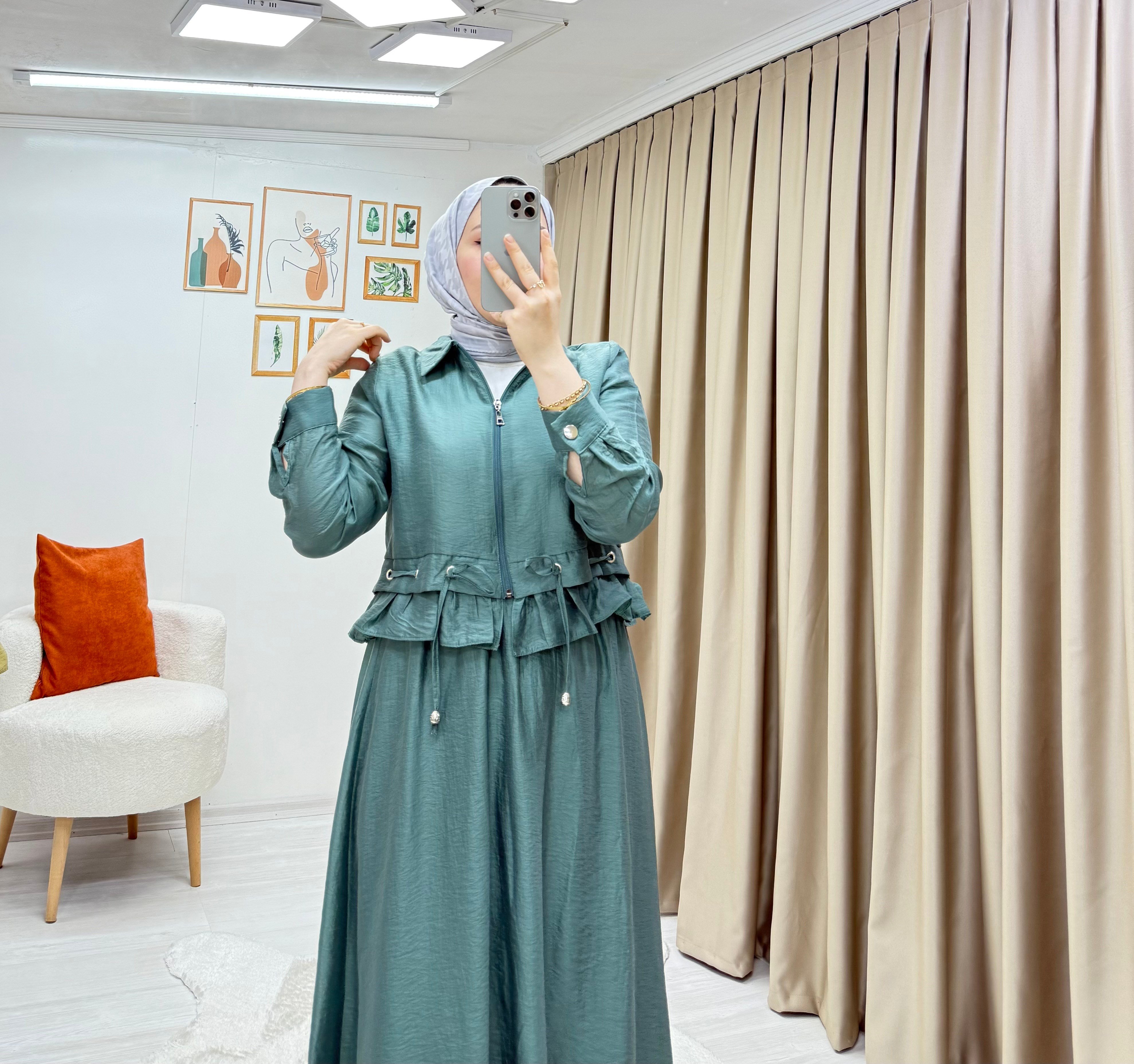 Hanna Etekli Takım Mint Yeşili 0011 