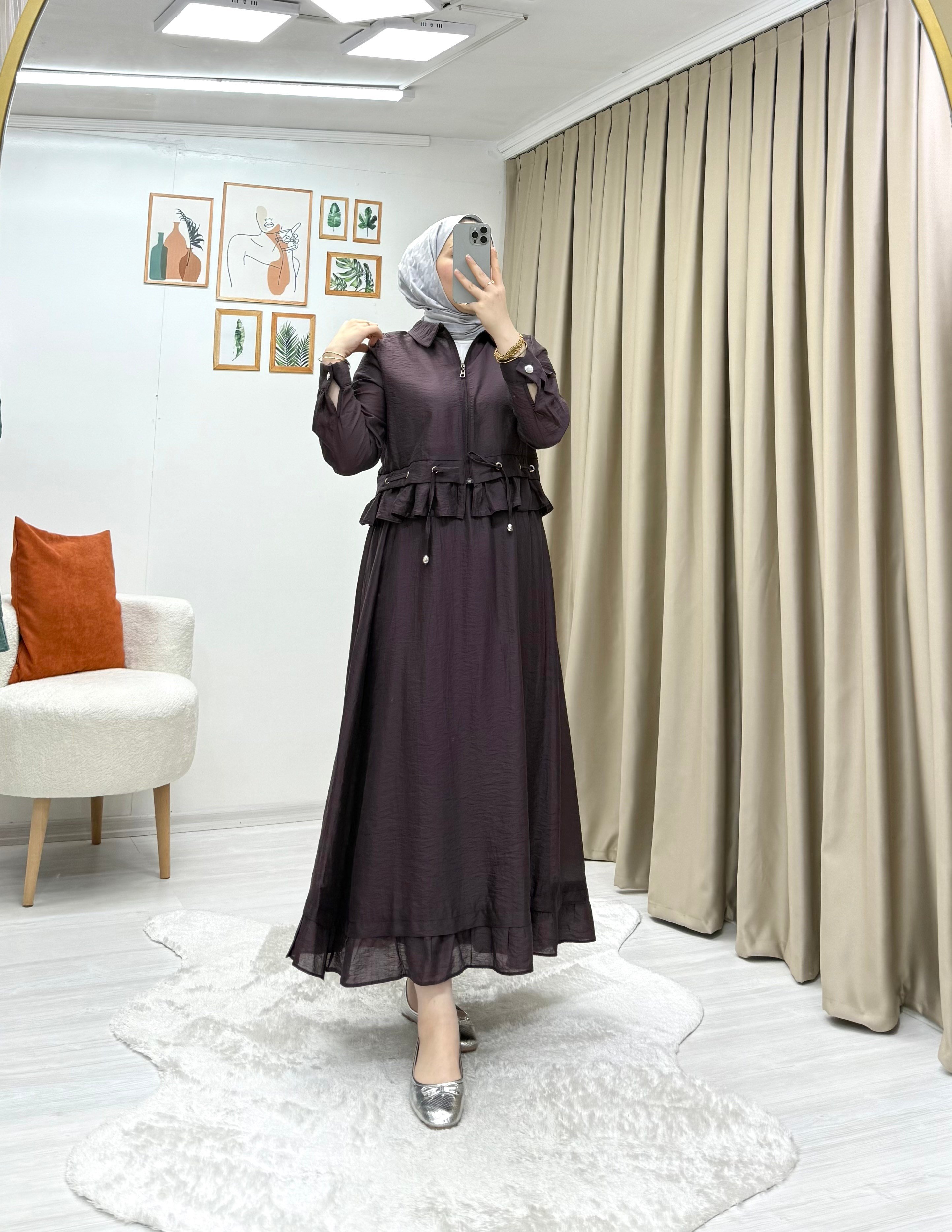 Hanna Etekli Takım Mürdüm 0011 