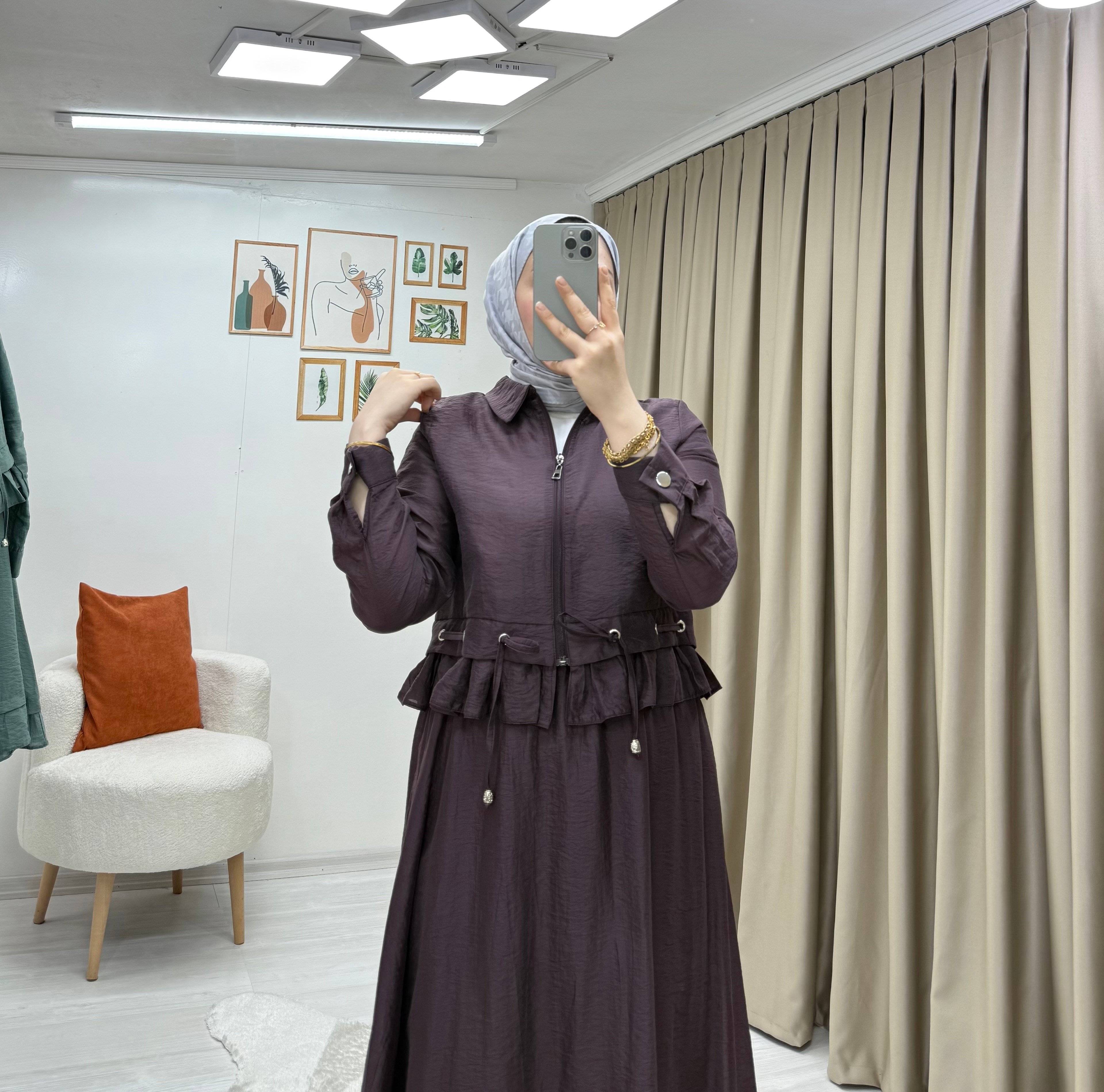 Hanna Etekli Takım Mürdüm 0011 