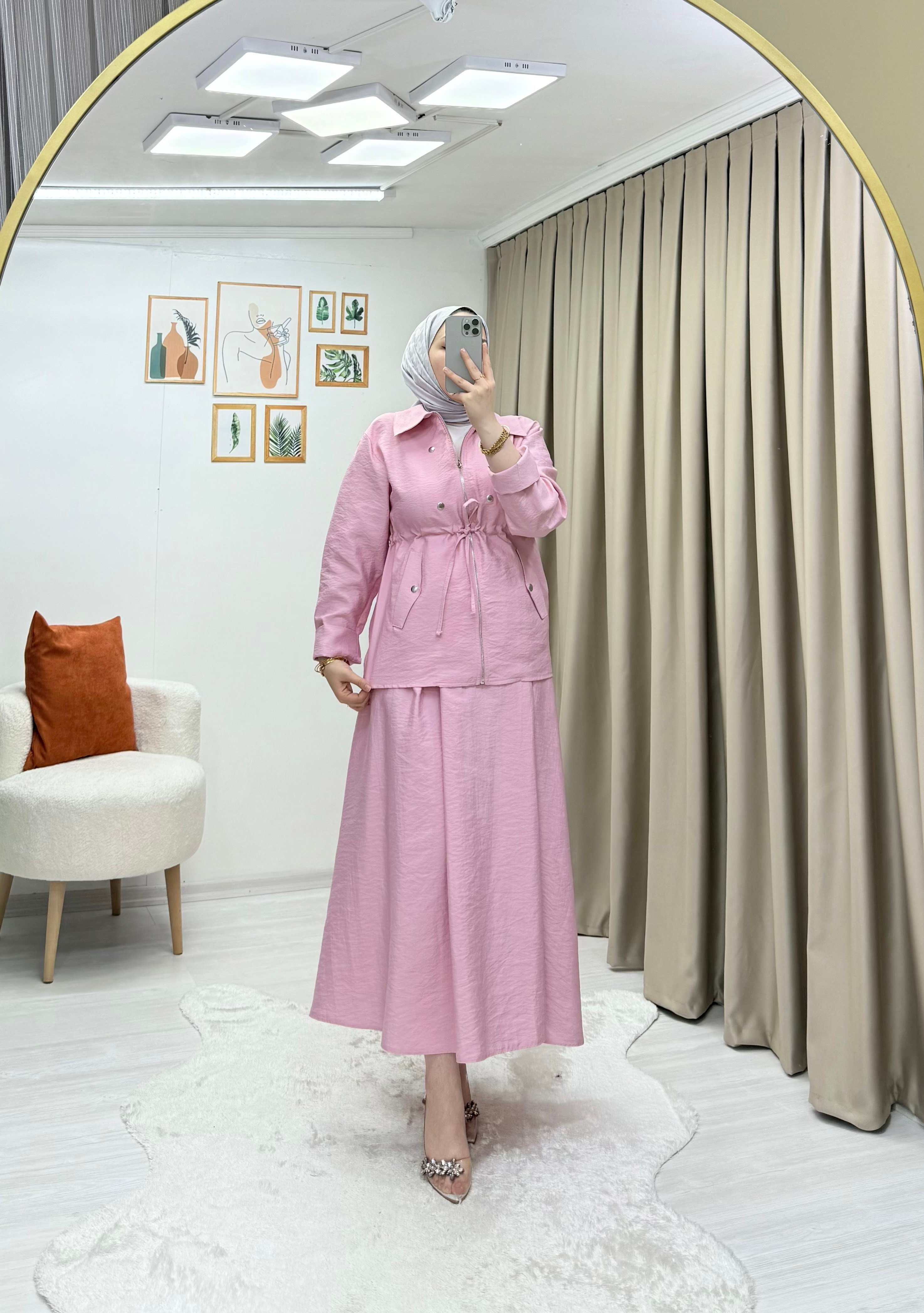 Beste Etekli Takım Pembe 0026 